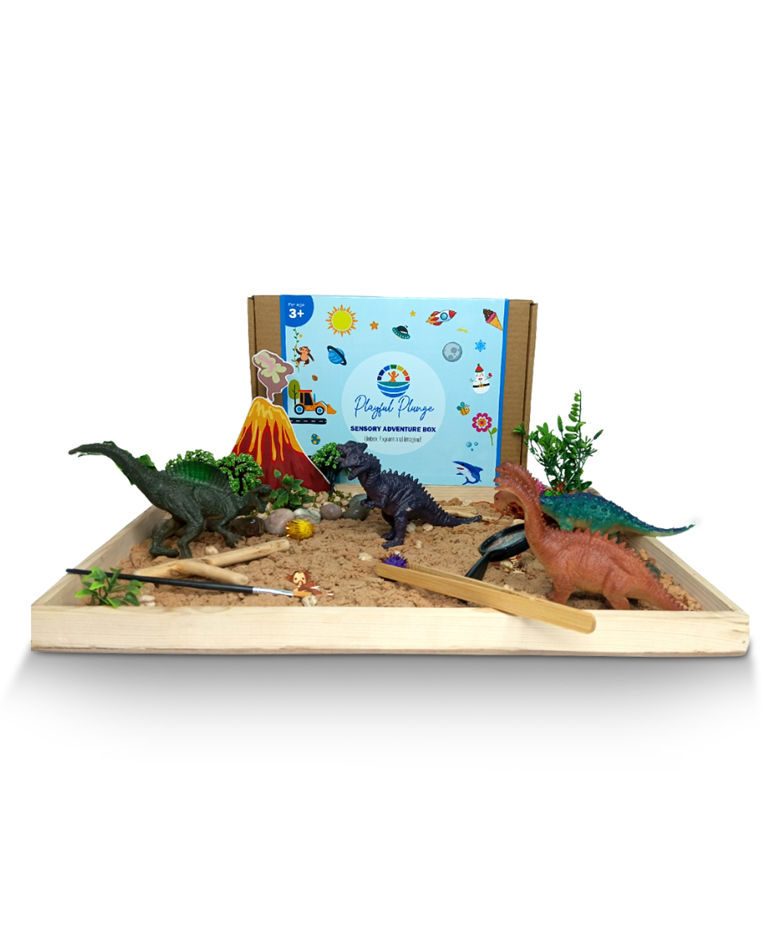 Playful Plunge Dinosaur Sensory DIY Play Kit | Fun & Educational Activity Kit | Birthday Gift for Boys and Girls-image-24