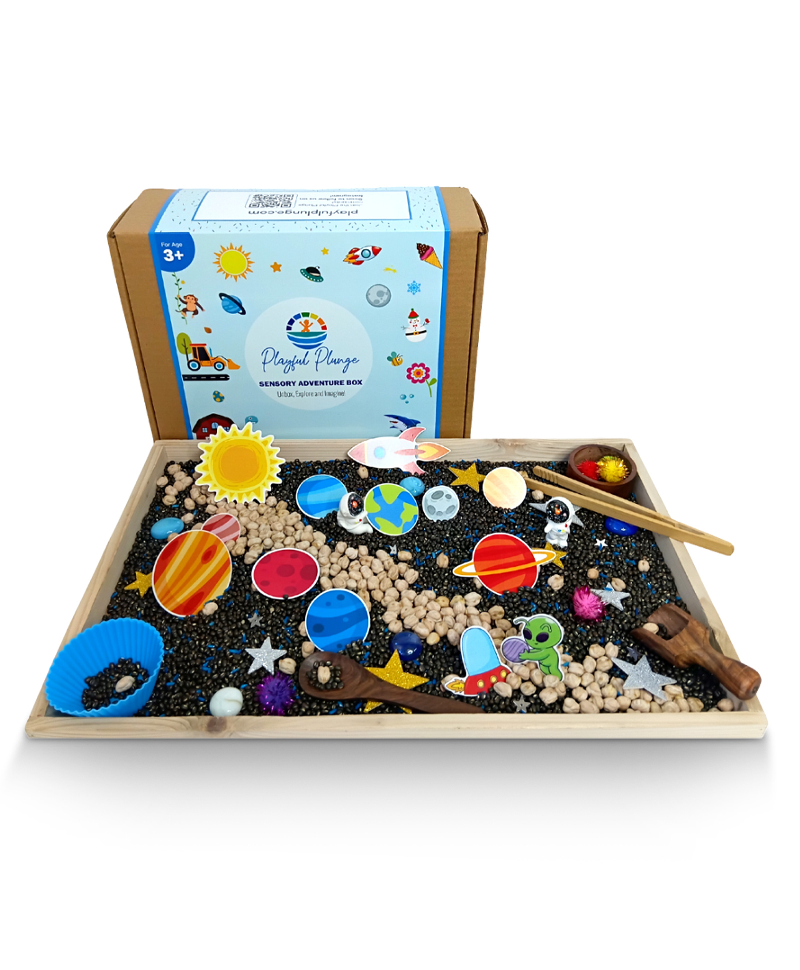 Playful Plunge Space Adventure Sensory DIY Play Kit | Fun & Educational Activity Kit | Birthday Gift for Boys and Girls-image-21