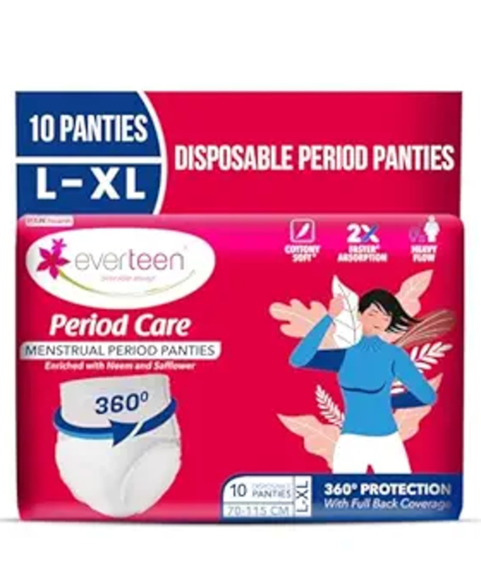 Everteen Period Care L XL Cottony Soft Menstrual Period Panties Pack of 1-picture-28