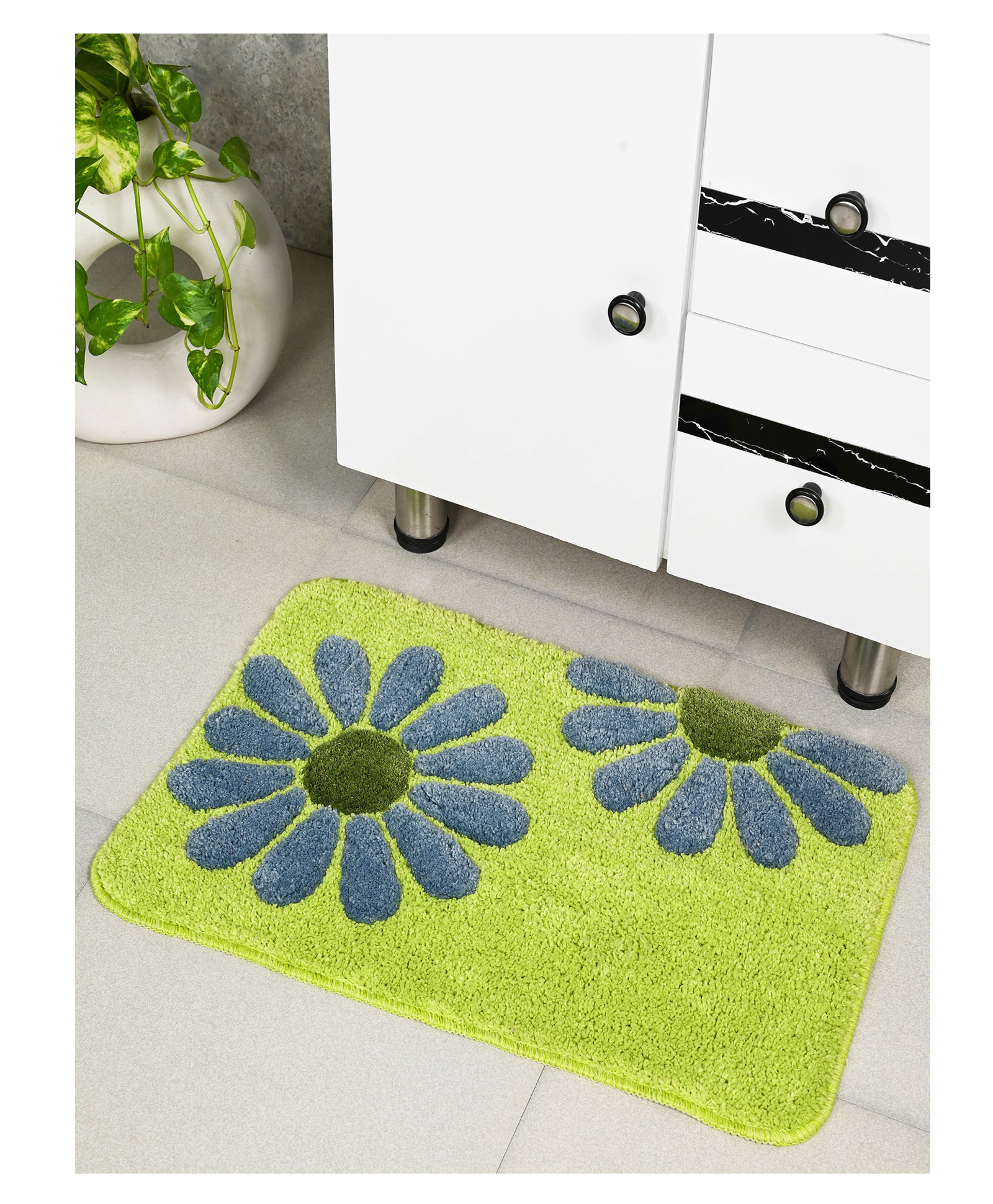 Saral Home CAWO Soft Antiskid Bathmat 1PC,Green-picture-10