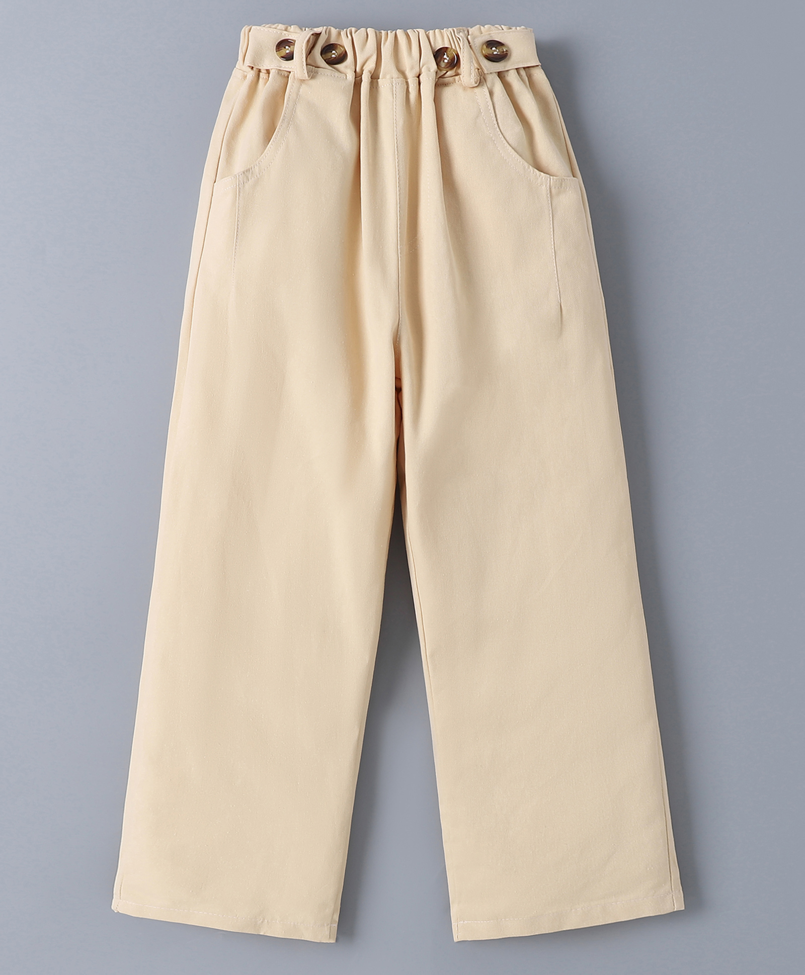 Mark & Mia Cotton Full Length Solid Color Trouser - Khaki-picture-25