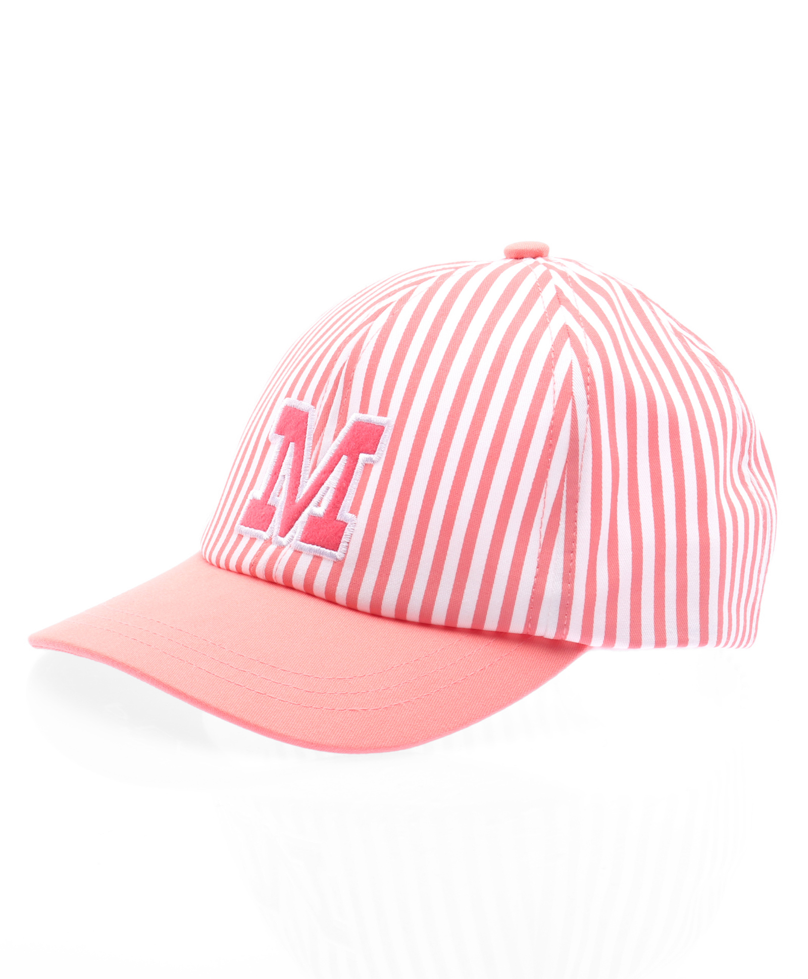 Babyhug Baseball Cap with Stripes - White & Pink-picture-22