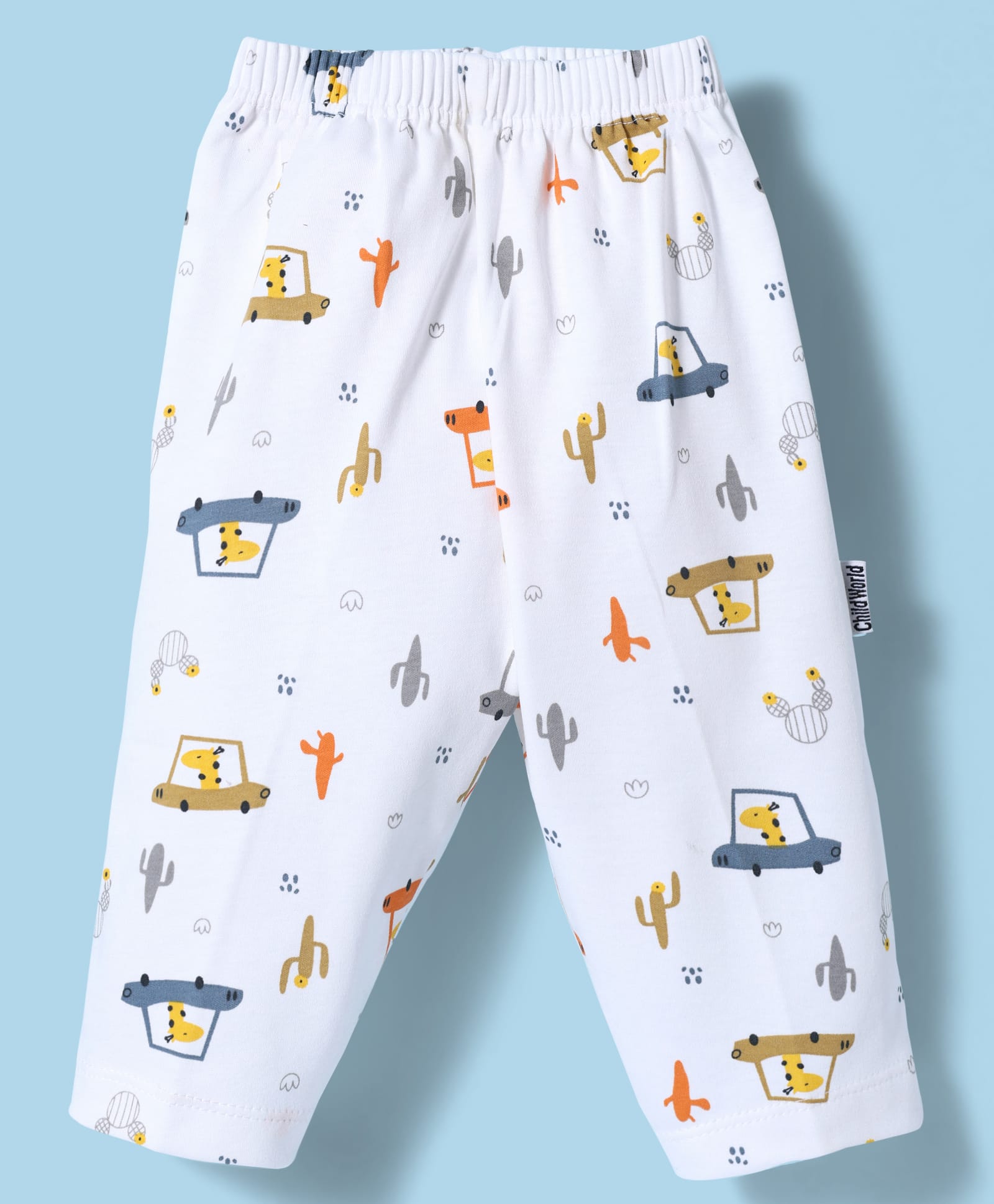 Child World Interlock Knit Full Length Lounge Pant with Jungle Theme Print - Yellow-picture-49