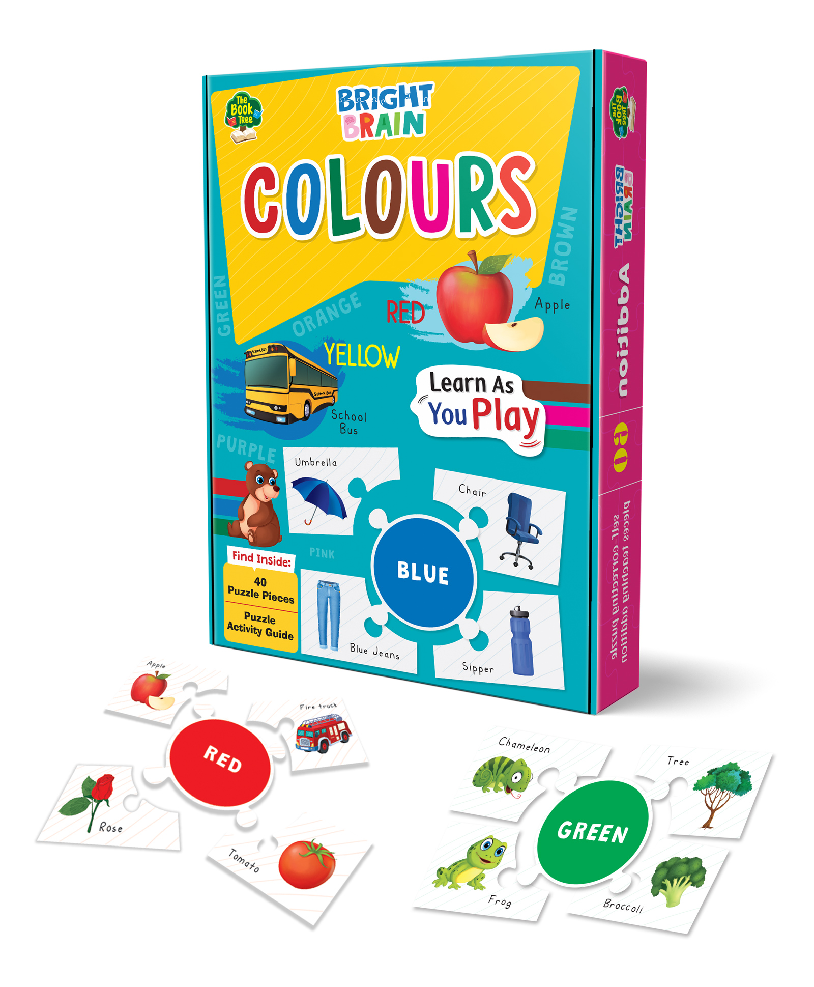 Majestic Book CLUB Bright Brain Colours Puzzle - Learn & Identify Colours with 40 PiecesBeautiful Colourful Puzzle Pieces for Kids Age 3+ - Gift BoxBeautiful Colourful Puzzle Pieces for Kids Age 3+ - Gift Box by Majestic Book Club-picture-27