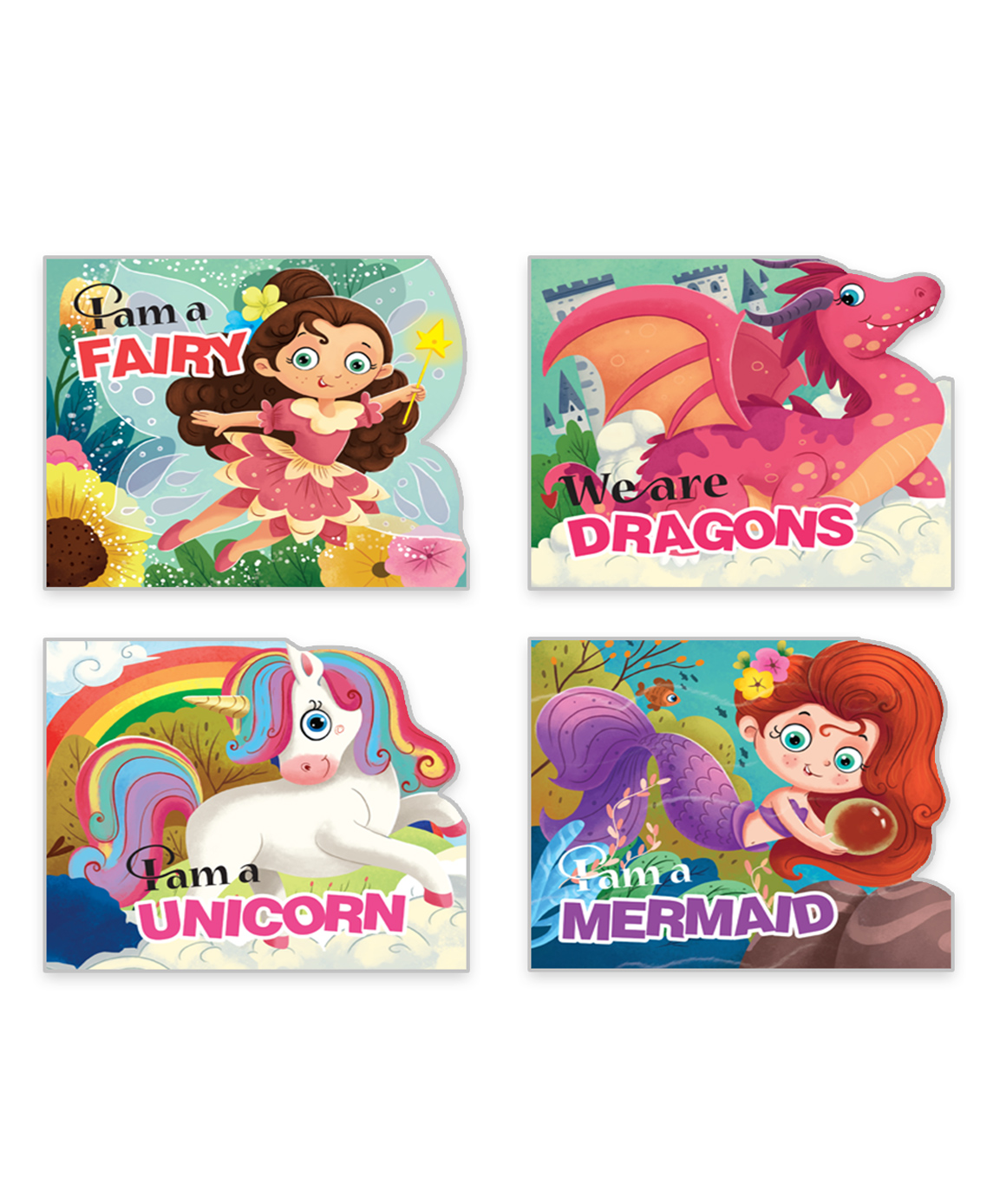 Magical Creatures Shaped Board Books I Board Books for Children Age 2+ I Set of 4 Books (12 Pages in each book) I Picture Book for Kids I Beautiful Illustrations - English-image-21