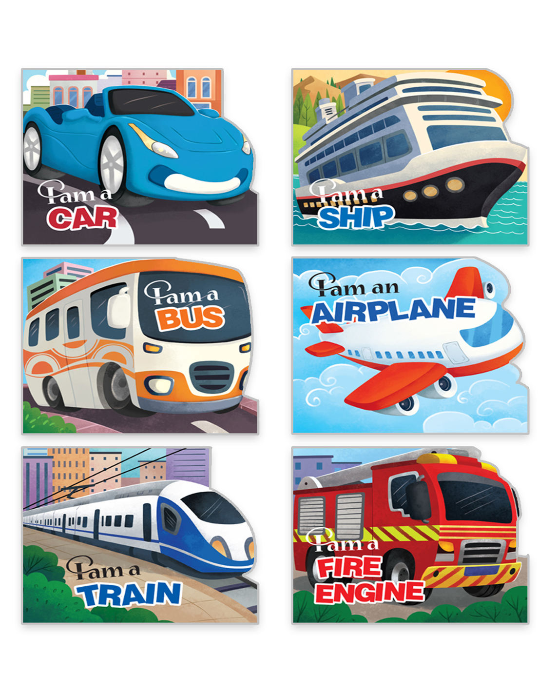 Transport Shaped Board Books I Board Books for Children Age 1+ I Set of 6 Books (12 Pages in each book) I Picture Book for Kids I Beautiful Illustrations I Set 1 - English-image-22