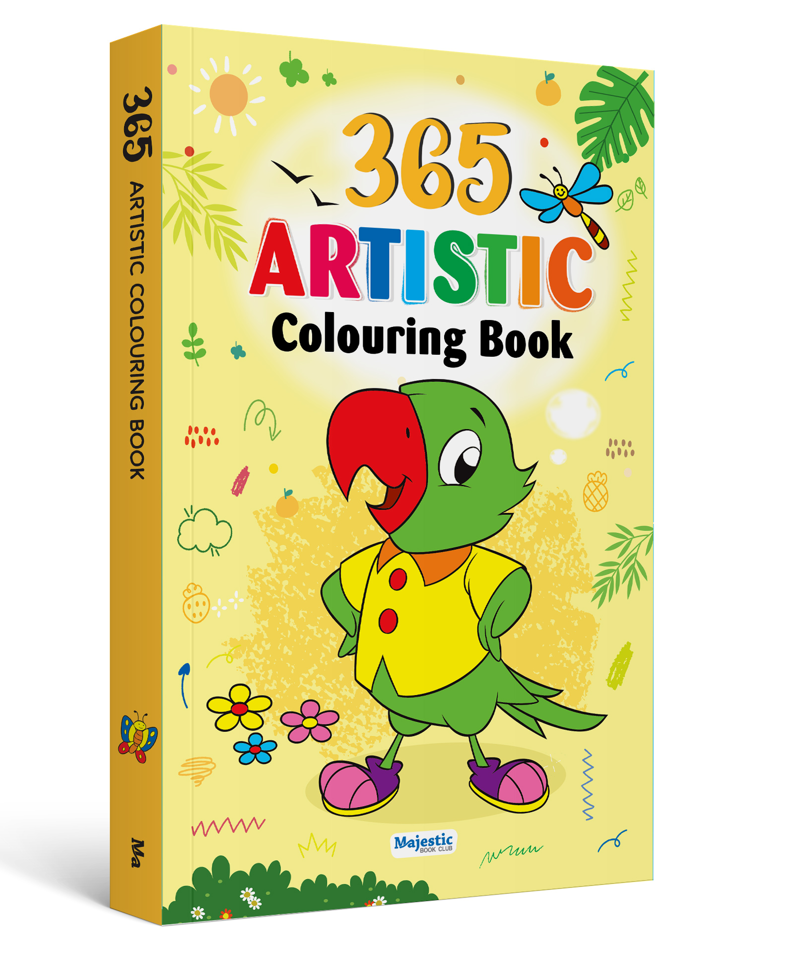 majestic book club CLUB 365 Artistic Colouring Book for Kids I Jumbo Colouring Book for Children I Hours of Entertainment & Creativity I Perfect for Travel or Gifting I Develops Artistic Skills - English-picture-32