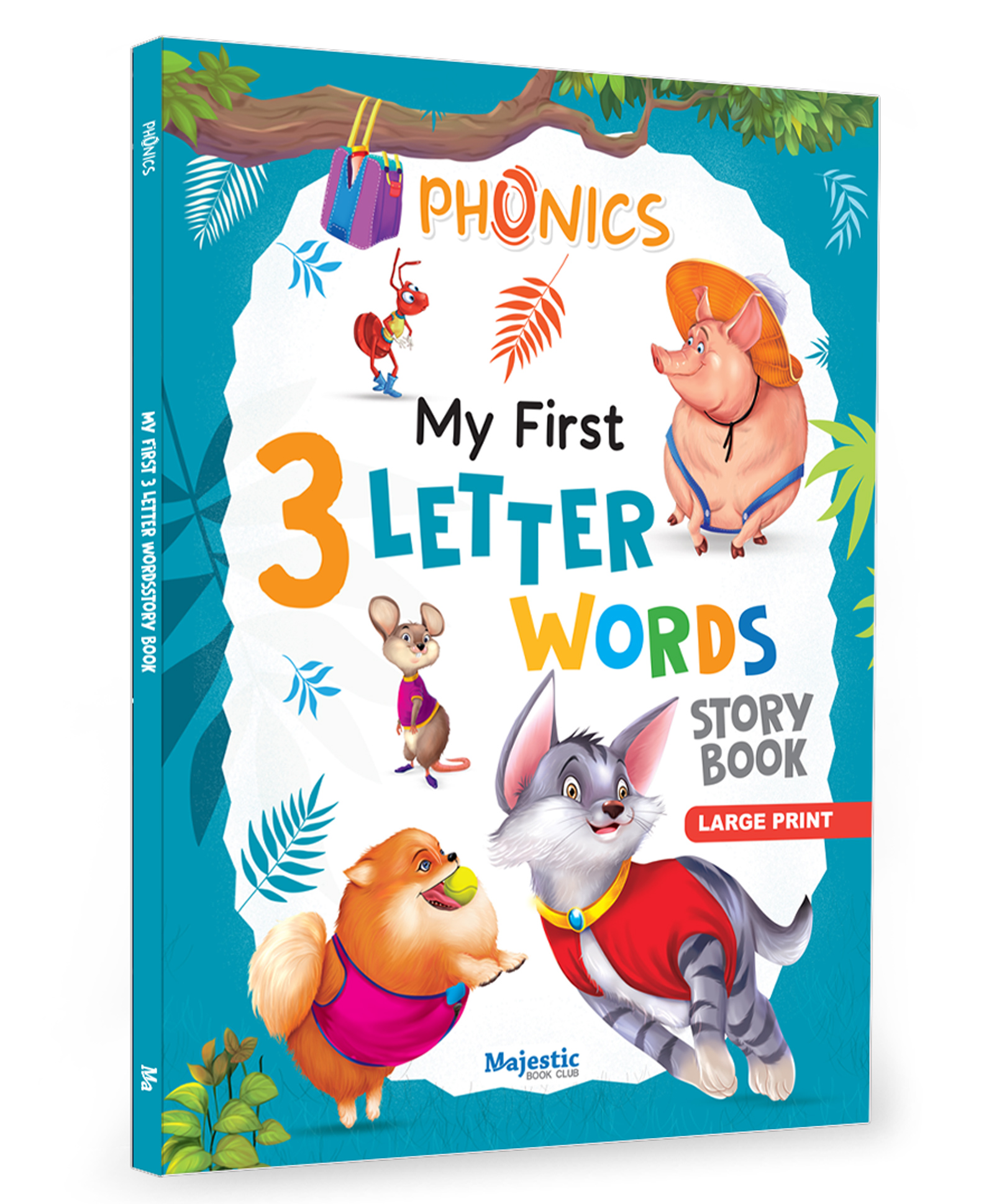 My First Phonics 3-Letter Words Story Books for Kids Age 3+ | Fun Learning with Easy Words | Colourful Illustrations I Simple 3-Letter Words I Preschool Reading Book for Toddlers & Preschoolers by Majestic Book Club - English-image-33