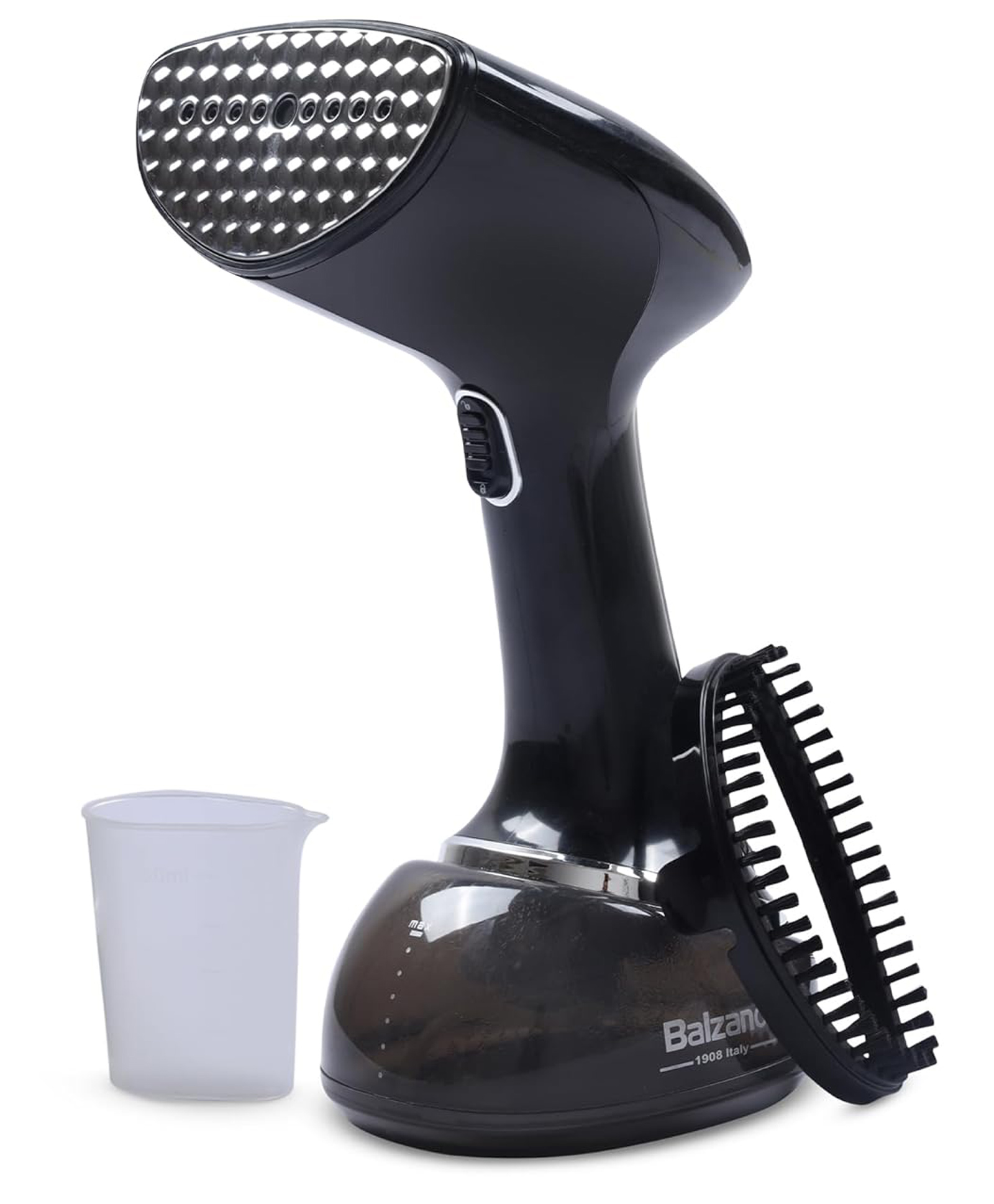 Balzano Garment Steamer 1700W for Clothes | Portable Handheld Steamer Iron | 360ml Tank, 30s Heat-Up, 28g Continuous Steam | Horizontal/Vertical Use | Easy Refill, Fabric Brush, Black