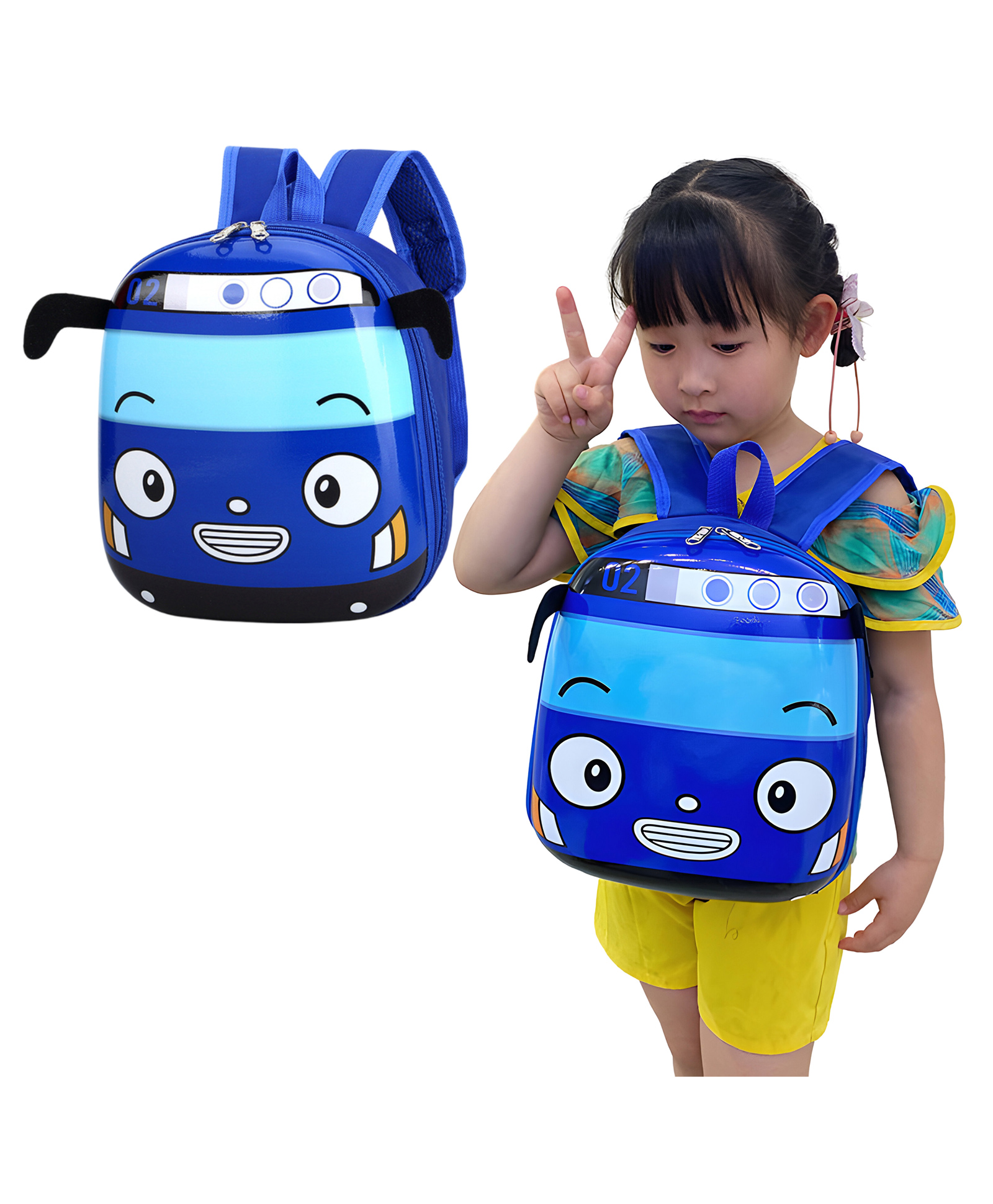 Bembika School Bag The Perfect Children Backpack and School Bags For Kids Compact Stylish Backpack For Kids Exceptional-Quality Kids Kindergarten Backpack and Travel Backpack- (Car|Blue) Height 10 Inches-image-25