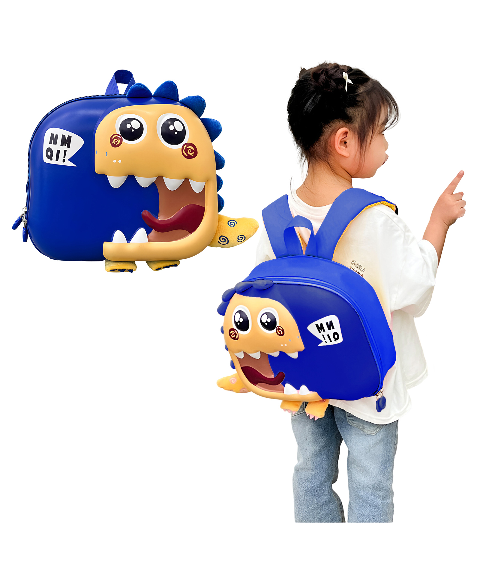 Bembika School Bag The Perfect Children Backpack and School Bags For Kids Compact Stylish Backpack For Kids Exceptional-Quality Kids Kindergarten Backpack and Travel Backpack- (Little Dinosaur|Blue) Height 10 Inches-picture-38