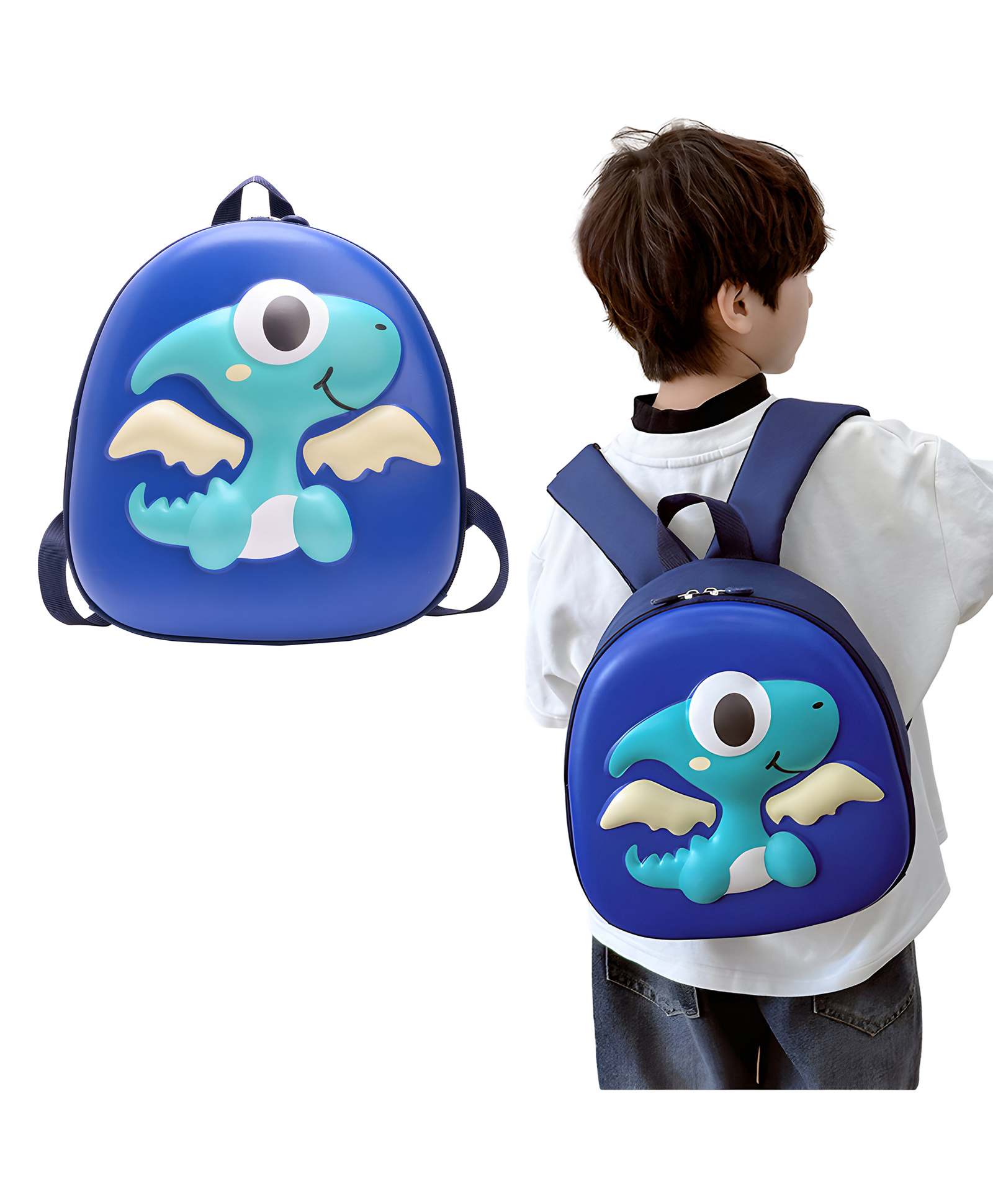 Bembika School Bag The Perfect Children Backpack and School Bags For Kids Compact Stylish Backpack For Kids Exceptional-Quality Kids Kindergarten Backpack and Travel Backpack- (Pterosaurs|Blue) Height 10 Inches-image-30