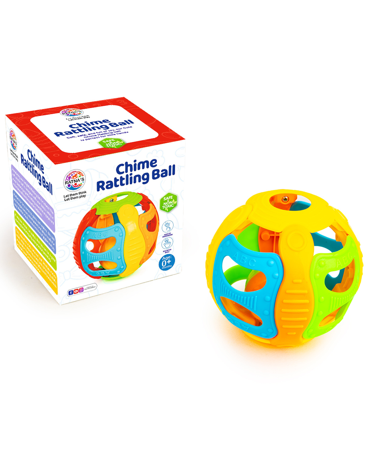 Ratnas Chime Rattling Ball - Yellow-picture-27