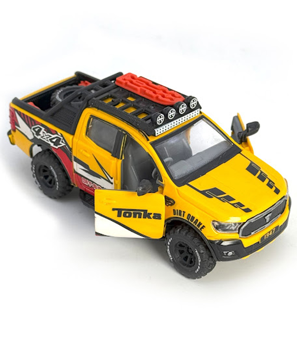 Tonka Off Roader Pull Back Toy Car with Openable Door - Yellow & Black-image-10