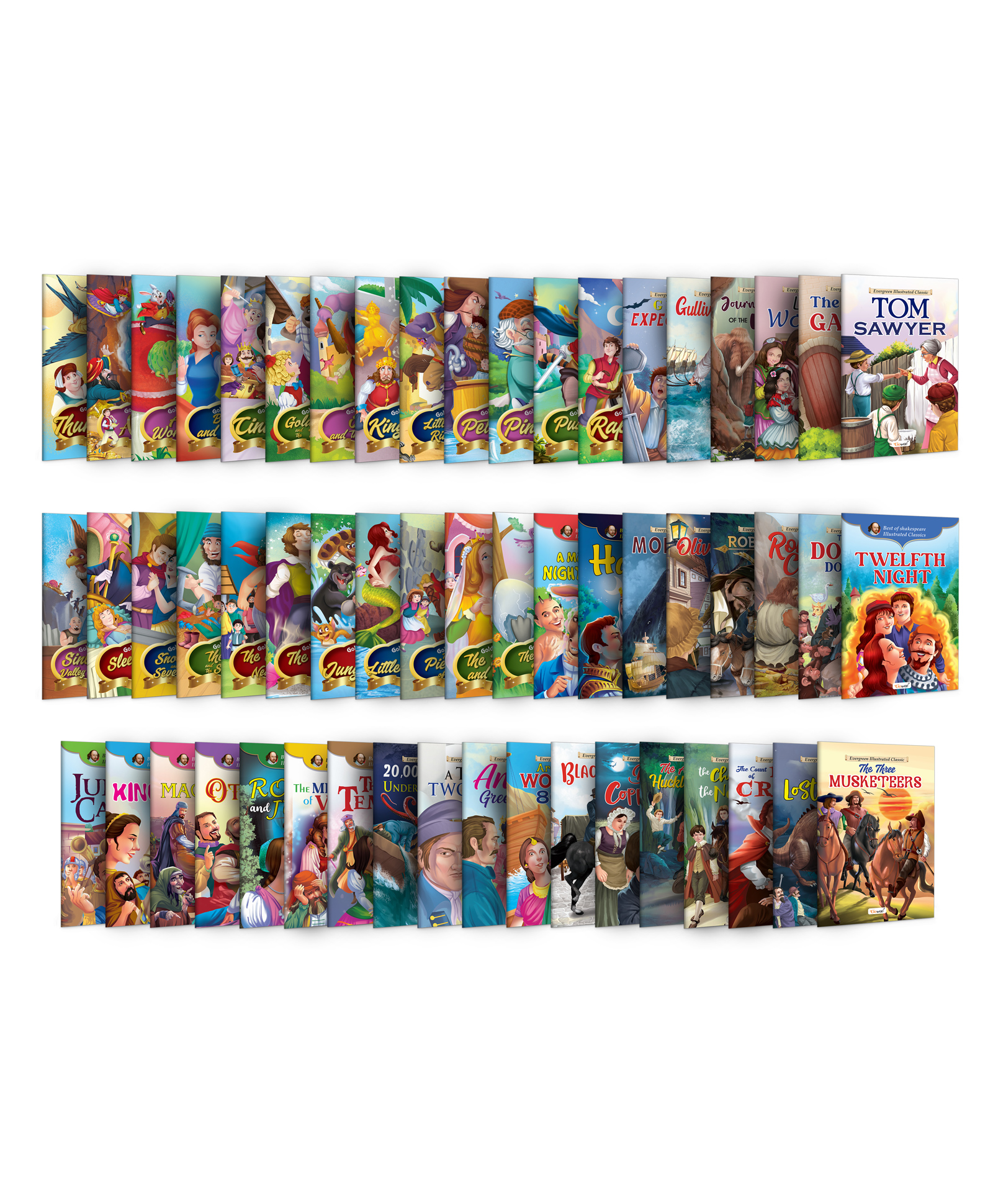 All-in-One Storybook Set : Golden Fairy Tales & Illustrated ClassicsA Timeless Collection of Classic Stories for Kids - Classic fairy tale books, Storybooks for early readers | Pack of 56 Books-image-7