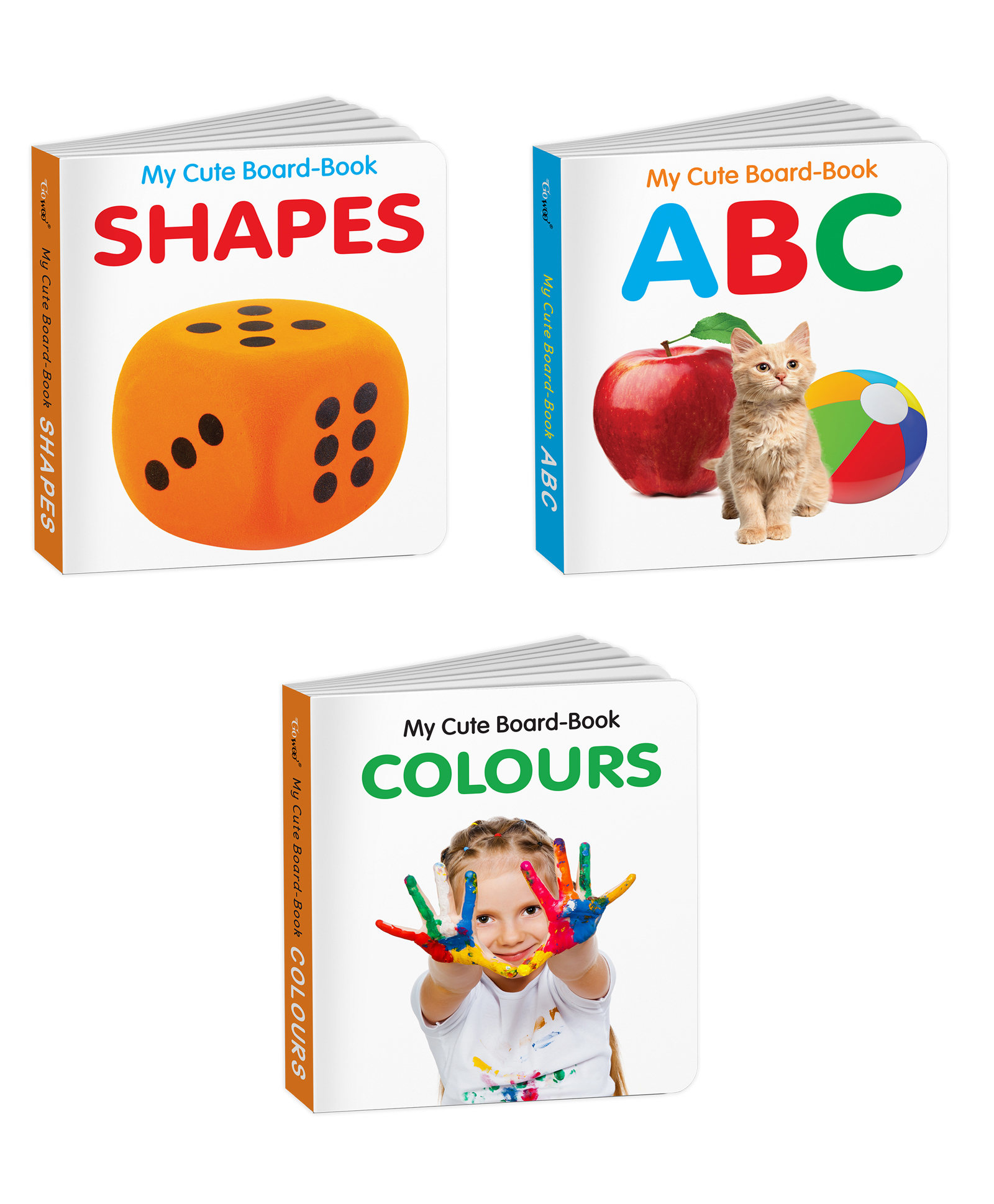 My First Board Book All In One Learning Book For Children - ABC, Colours and Shapes : Pocket-sized kids educational books, Toddler learning books set, First library books for babies | Pack of 3 Books-image-21
