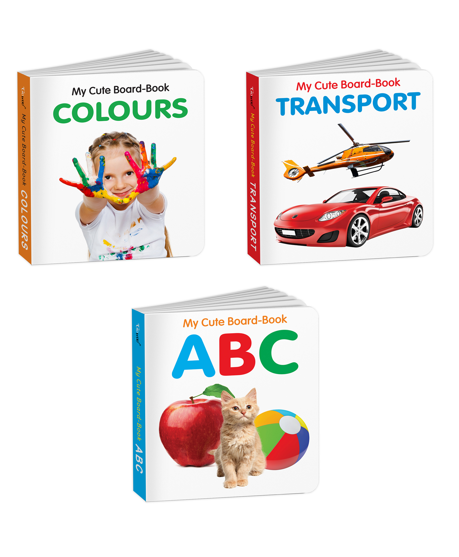 First board books for toddlers : ABC, Transport and Colours - Picture books for young children, Toddler learning set, Educational picture books for kids | Pack of 3 Books for kids-image-4