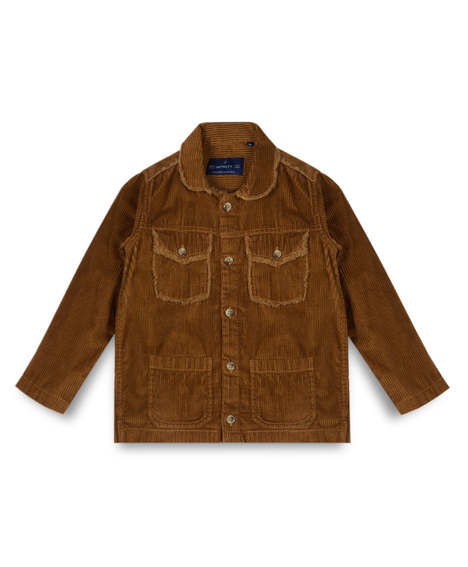 INFINITY Corduroy Cotton Woven Full Sleeves Solid Jacket - Khaki-picture-40