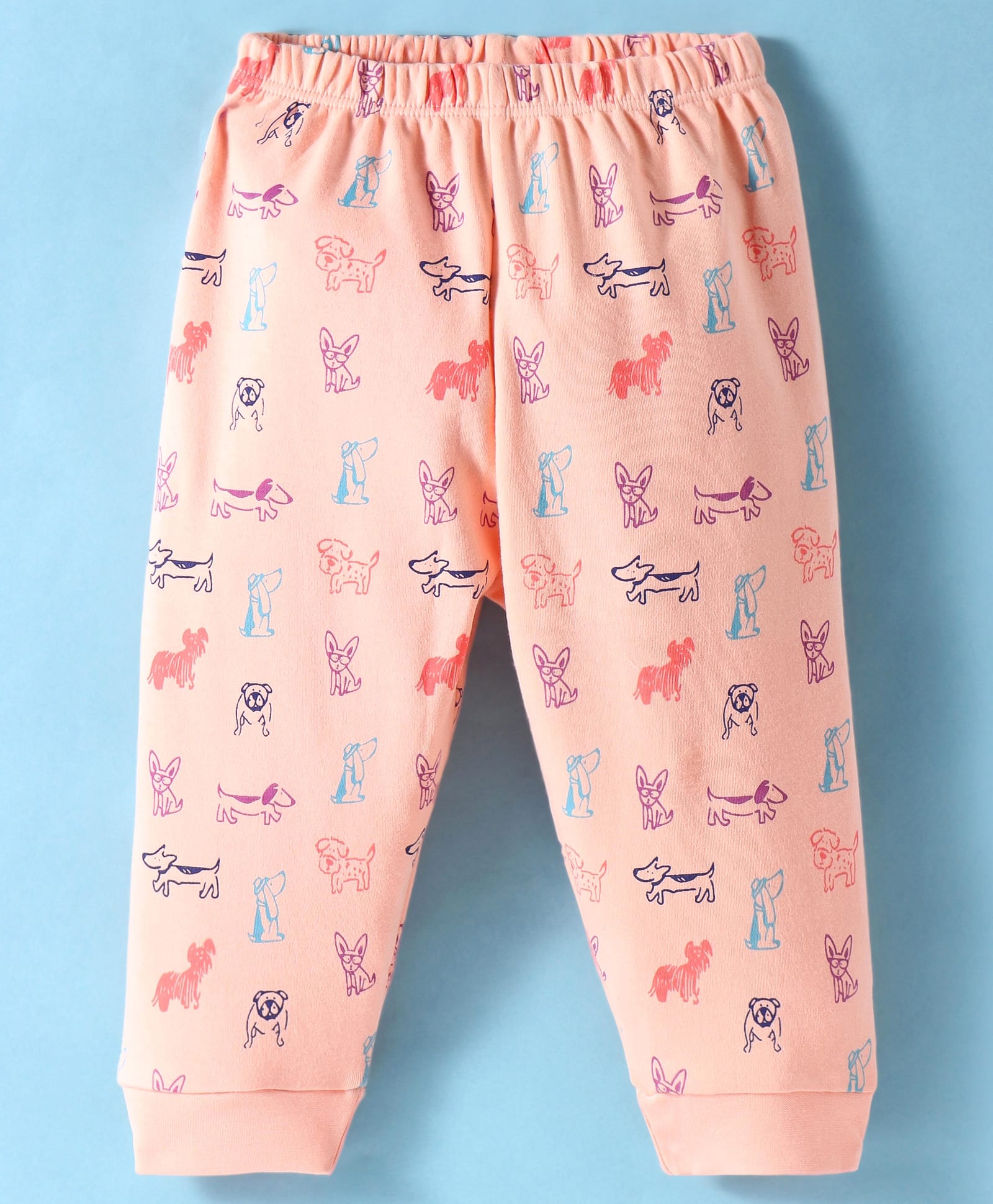 Tango Interlock Knit Full Length LoungePant Doggy Print - Light Orange-picture-12