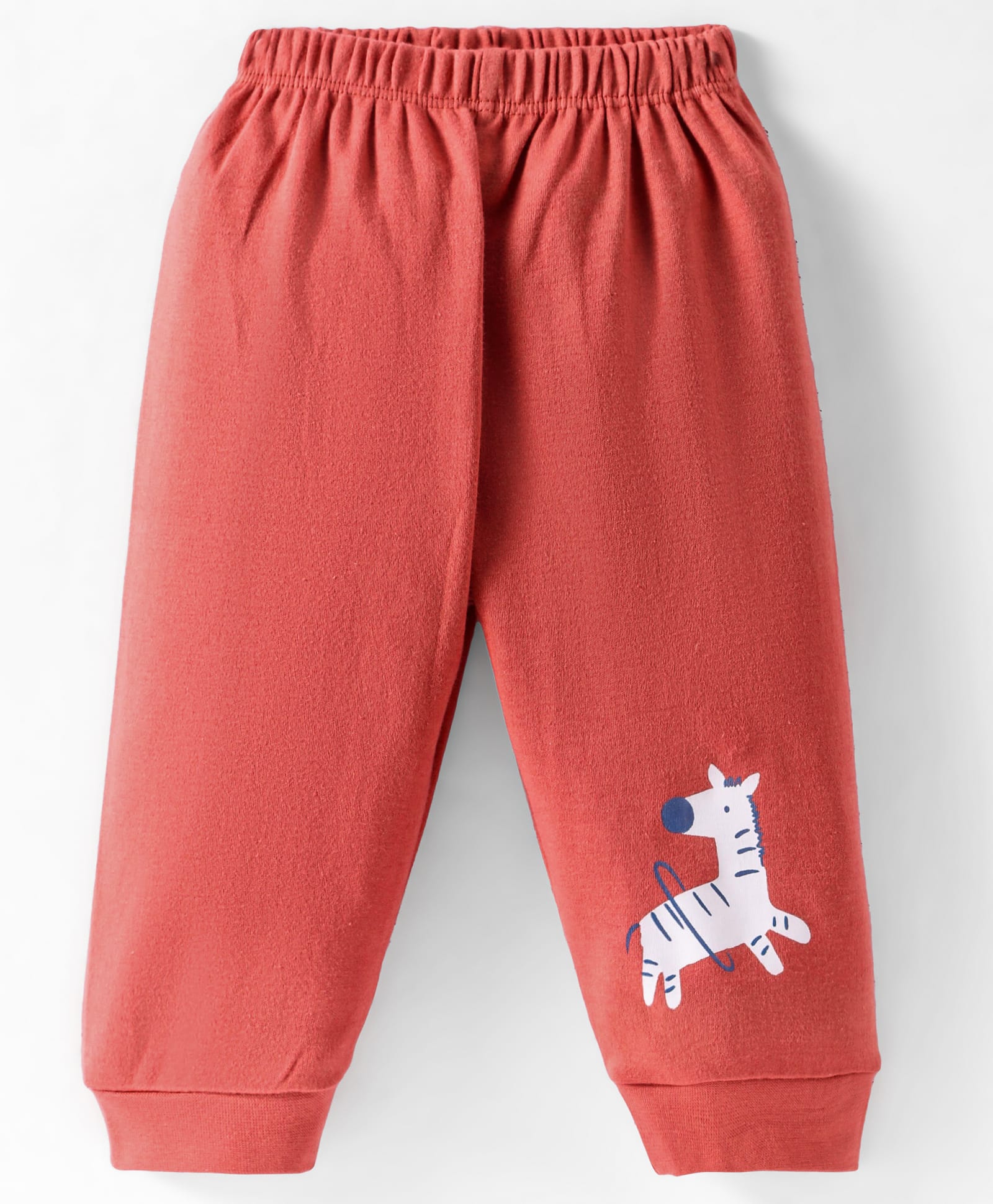 Tango Interlock Knit Full Length Lounge Pant with Zebra Print - Coral-picture-35