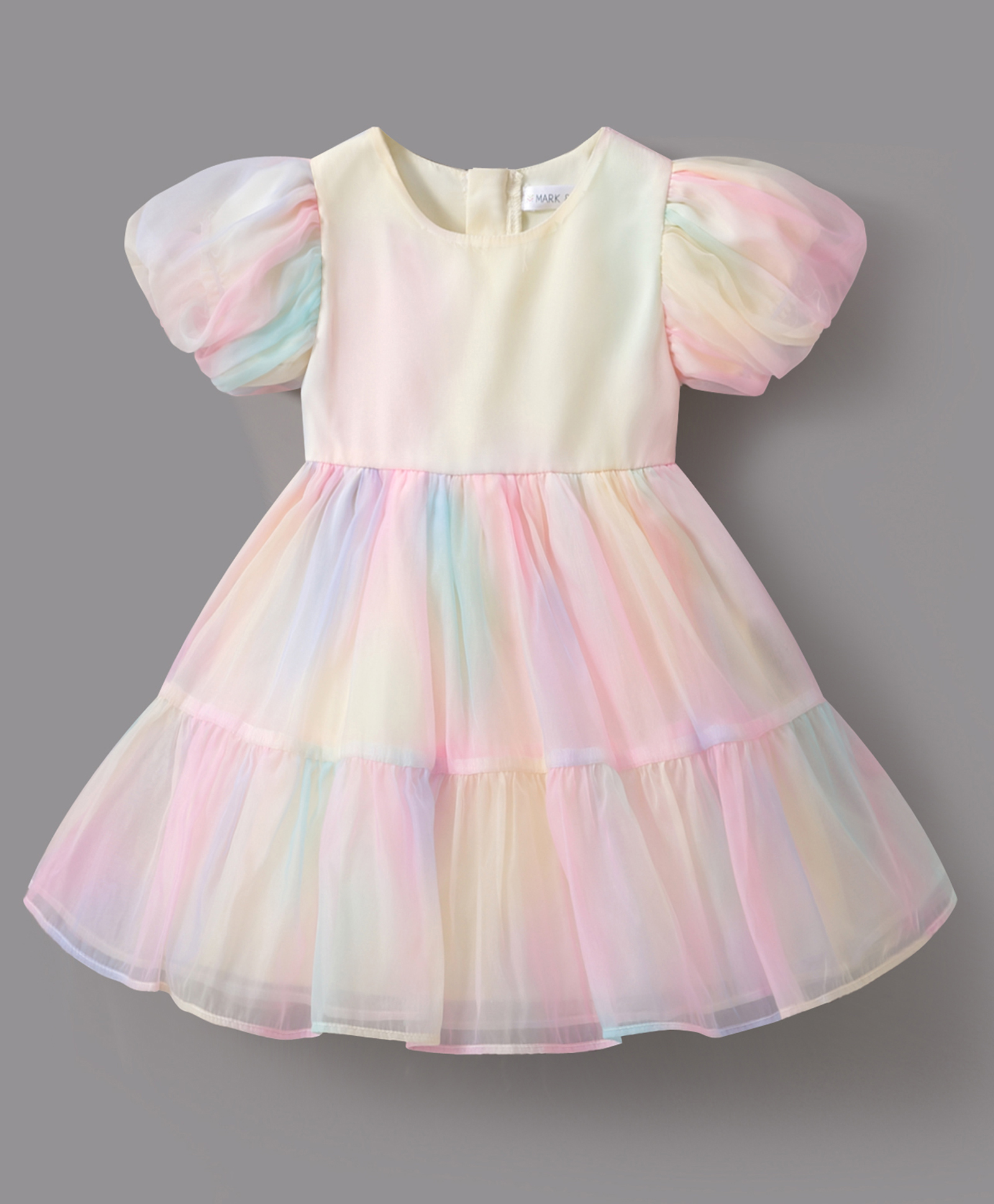 Mark & Mia Half Sleeves Tiered Party Frock - Pink-picture-13