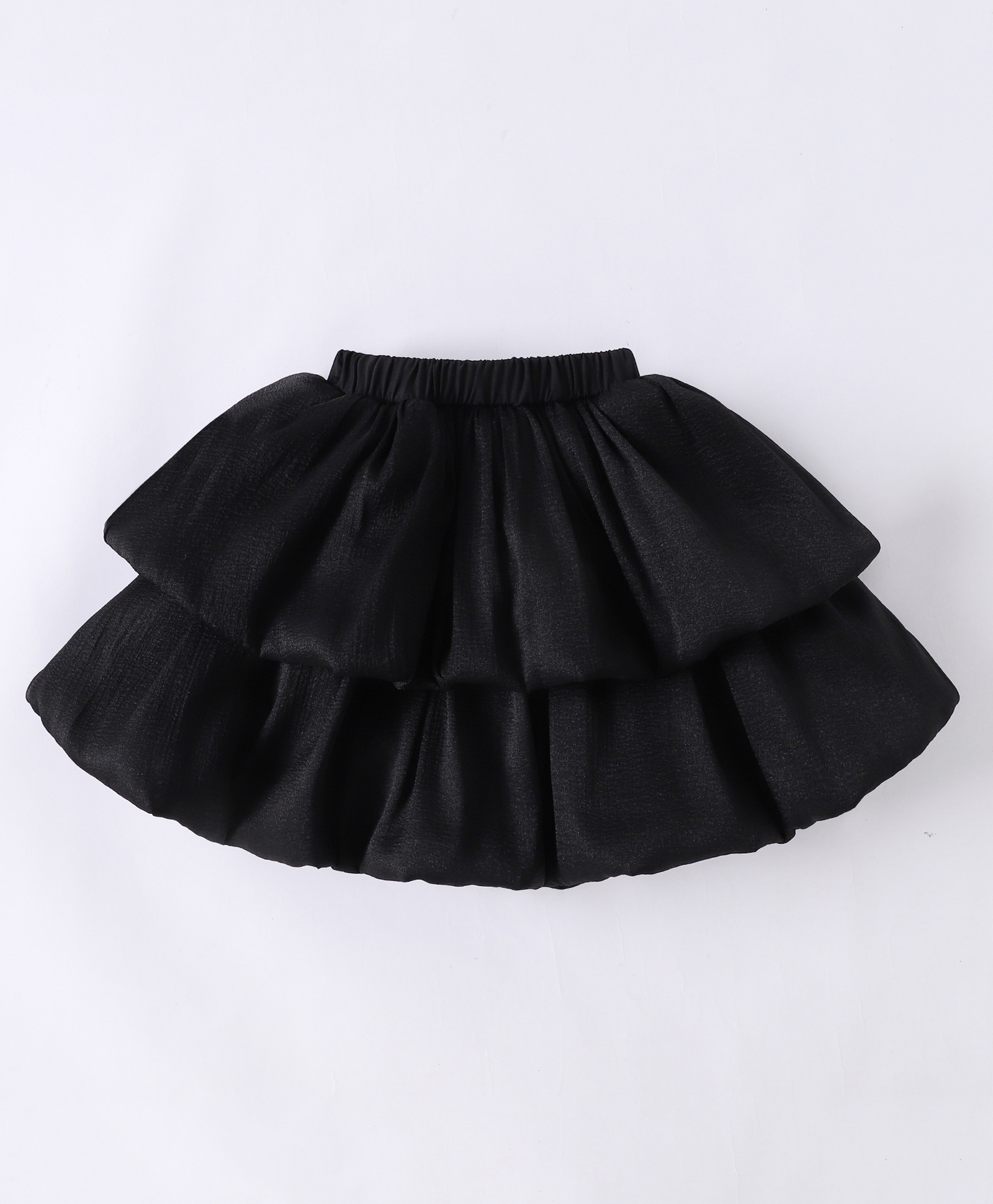Mark & Mia Above the Knee Length Shimmer Layered Skorts -Black-picture-33