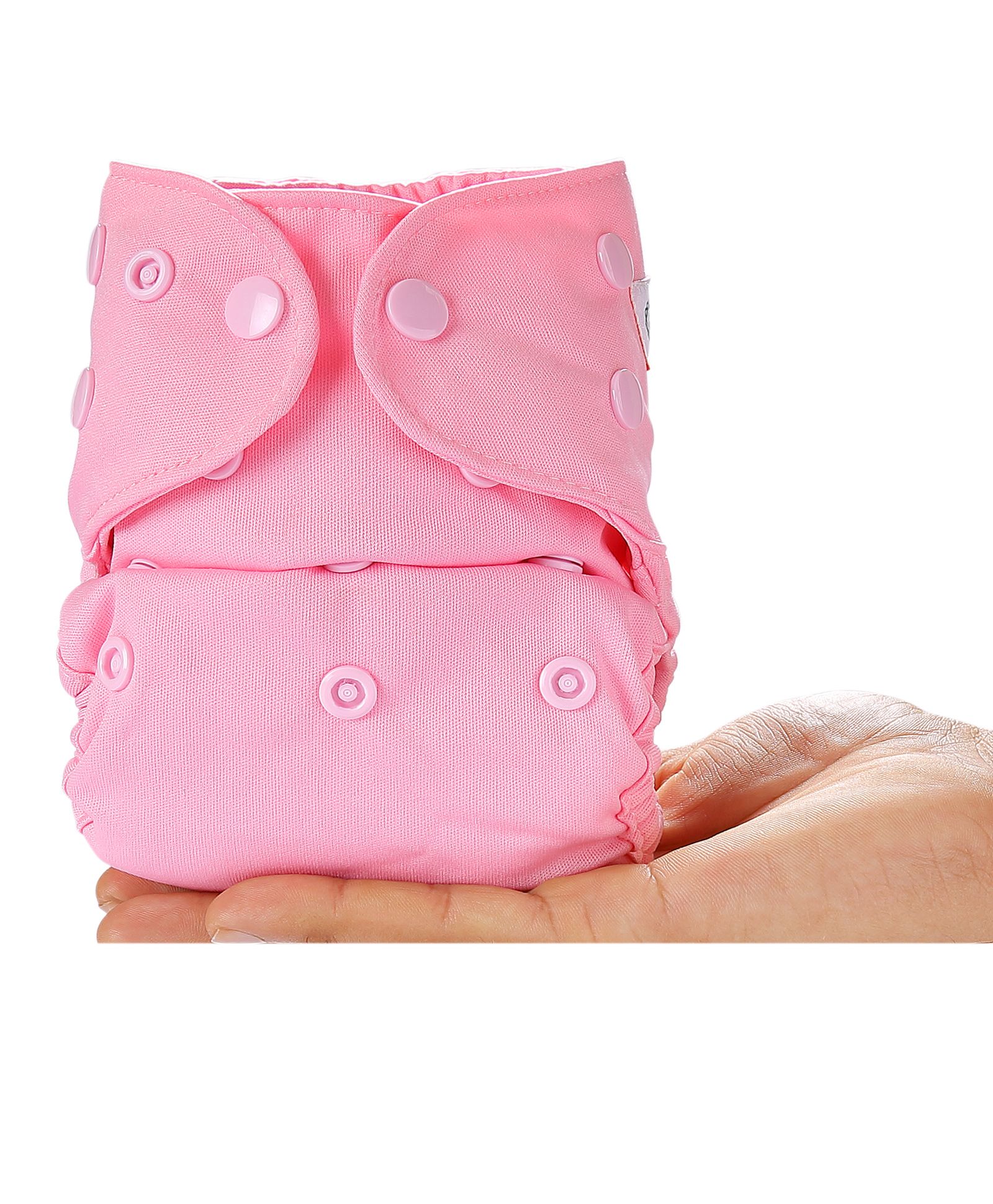 Bumberry Newborn Diaper Cover With One Bamboo Insert - Pink-image-49