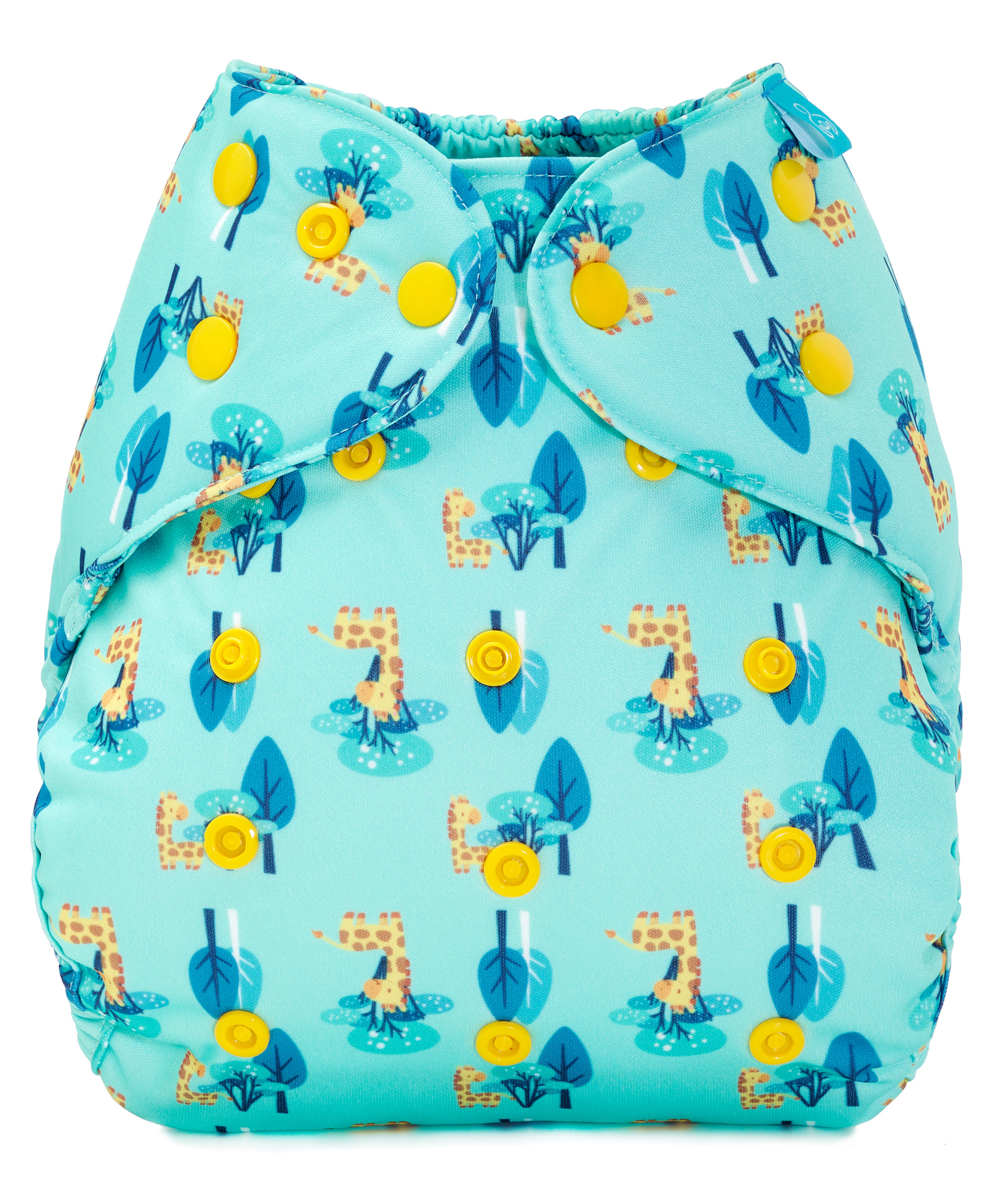Bumberry Adjustable Reusable Cloth Diaper Cover Giraffe Print - Blue-image-31