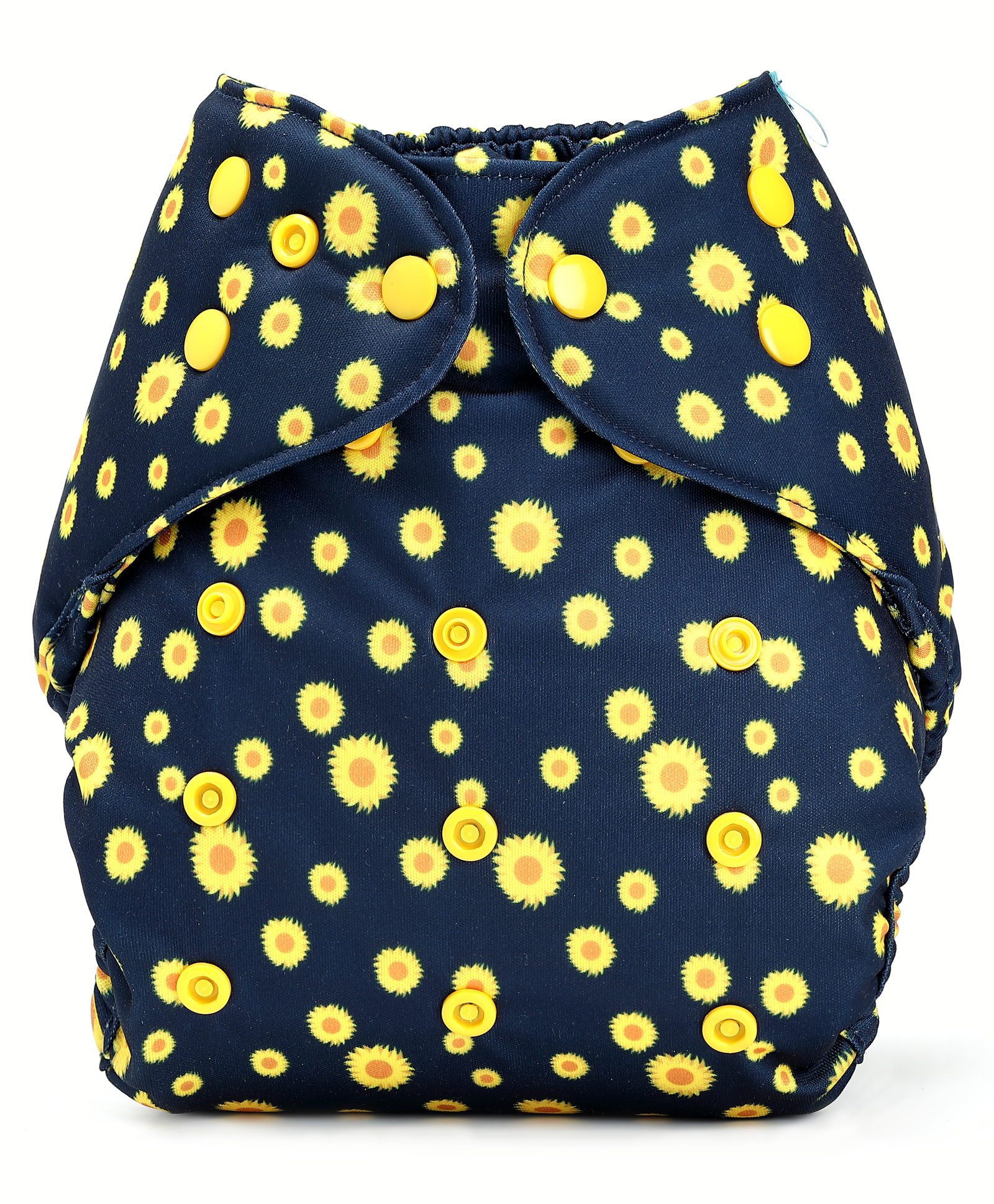 Bumberry Adjustable Reusable Cloth Diaper Cover Sunflower Print - Blue-picture-32