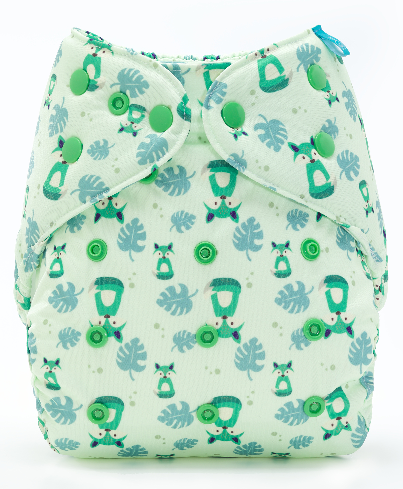 Bumberry Adjustable Reusable Cloth Diaper Cover Fuzzy Fox Print - White-picture-22