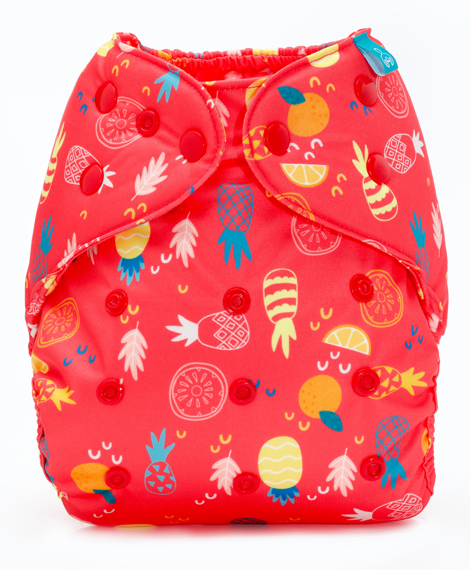 Bumberry Adjustable Reusable Cloth Diaper Cover Pineapple Print - Red-picture-20