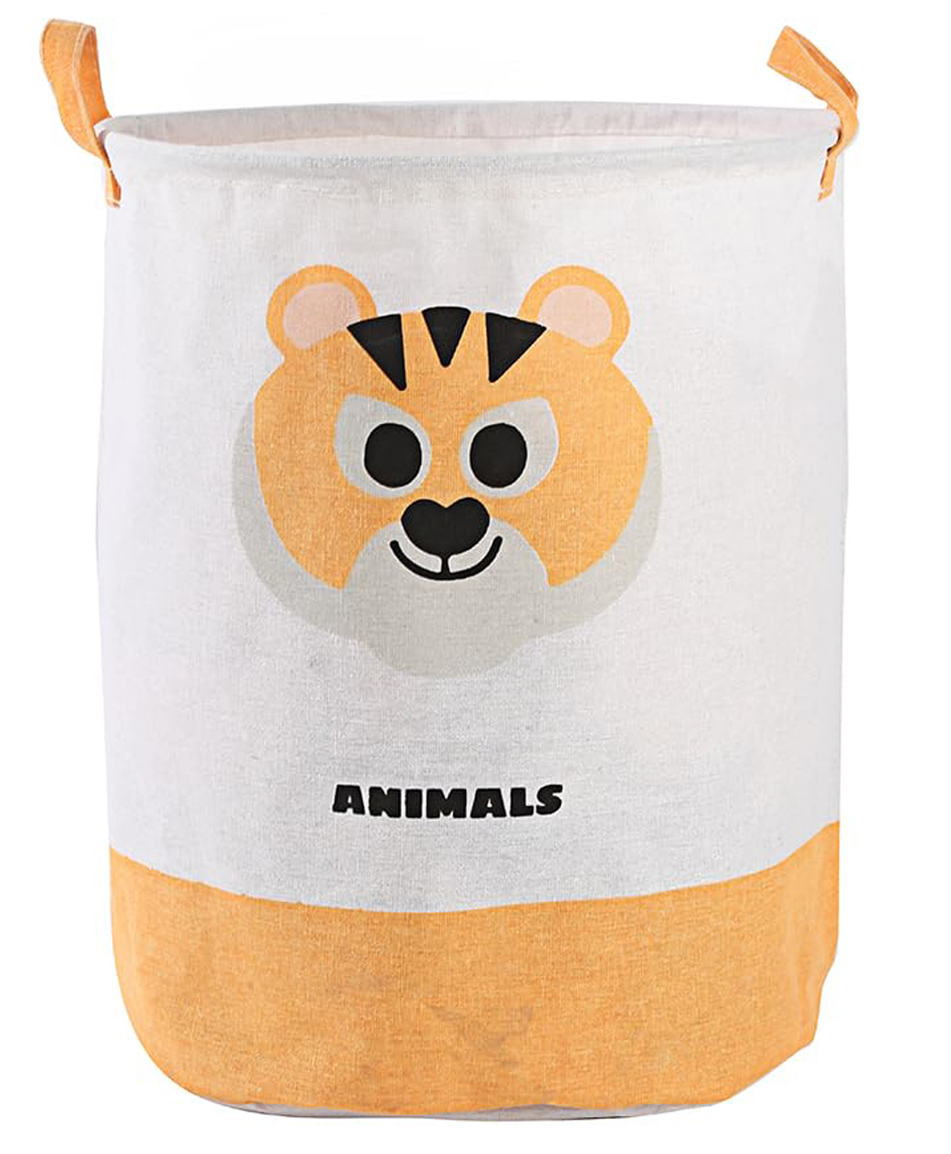 House of Quirk Round Laundry Basket, Cute Cartoon Kids Nursery Hamper,Boys Toy Storage Organizer,Childern Cloth Storage Basket,Baby Laundry Hamper,Nursery Bin Box Room Decoration (Tiger)-image-29
