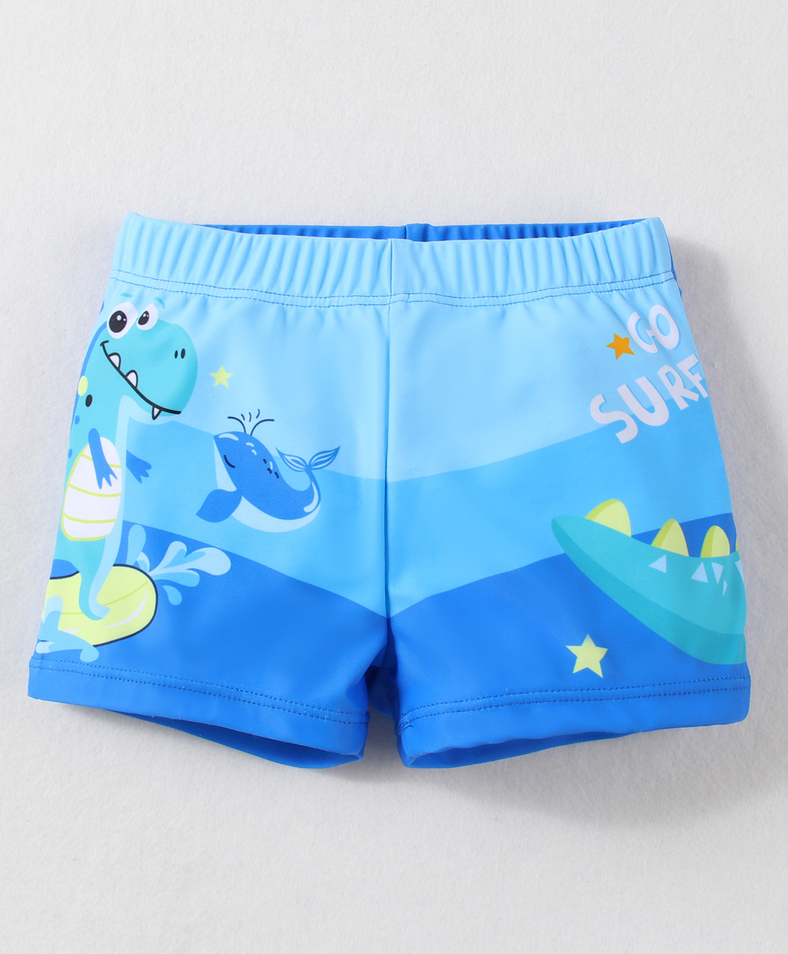 Babyhug Swimming Trunk With Dino Print - Blue-image-6