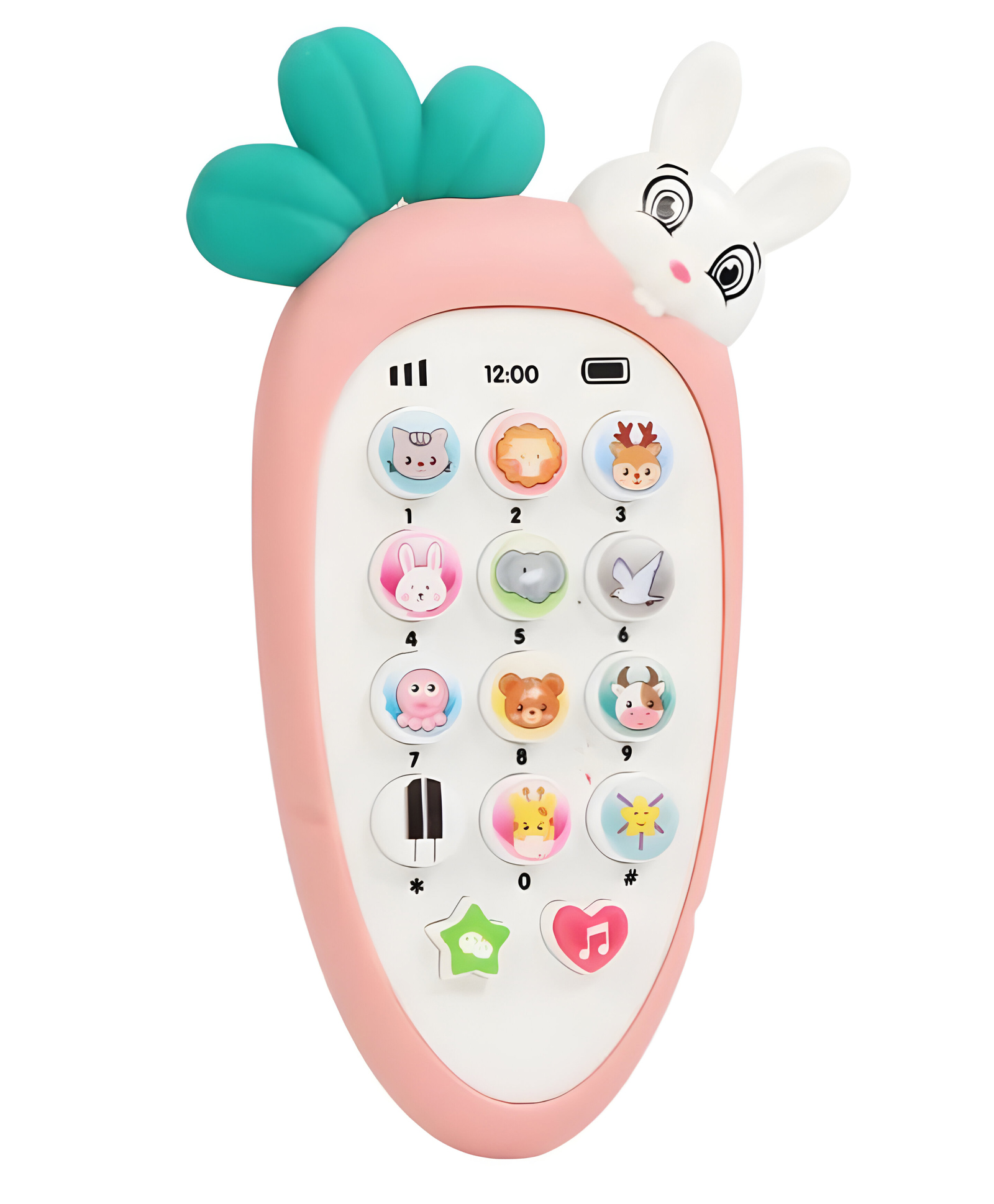 NEGOCIO Cordless Feature Rabbit Mobile Musical Toy for Kids, Smart Educational Pretend Play Phone- PACK OF 1- COLOR MAY VARY-image-4