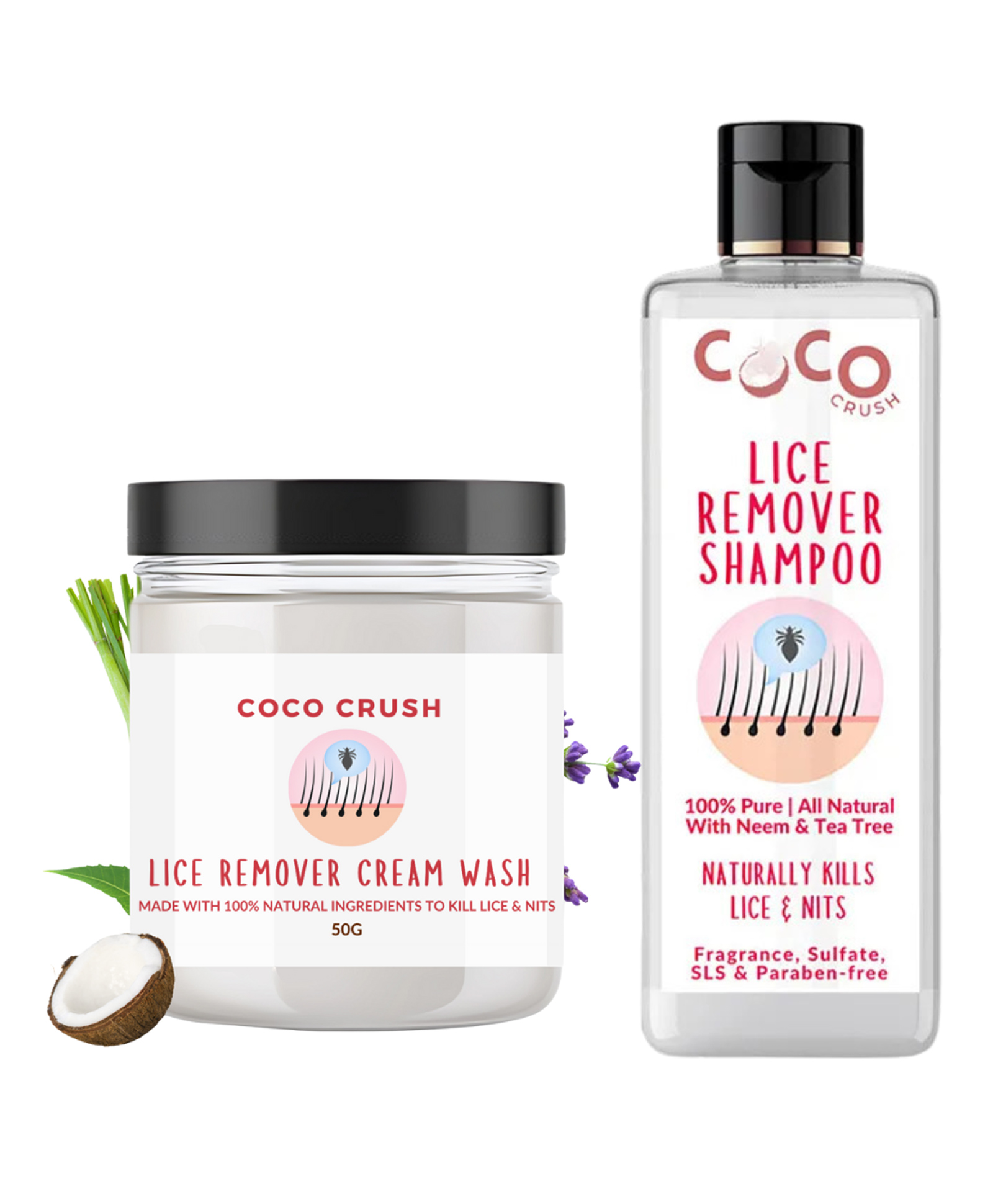 Coco Crush Lice Treatment Cream Wash (50g) and Lice Shampoo (50ml)-image-4