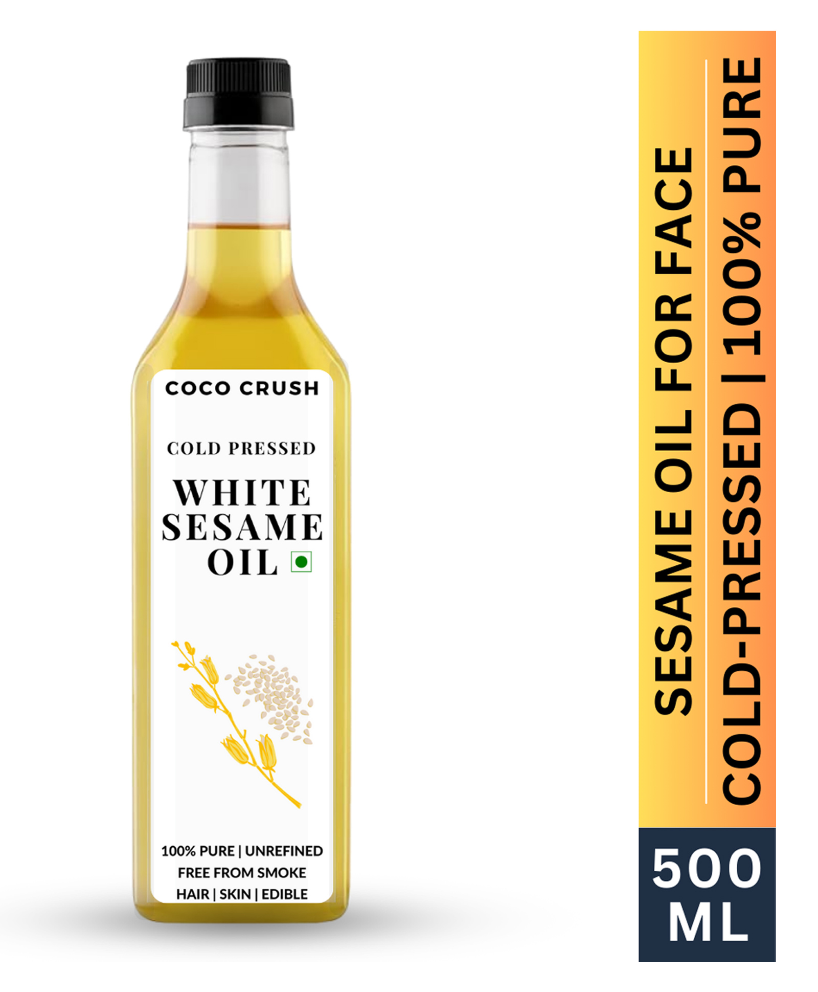 Coco Crush Cold Pressed Pure & Natural Sesame Oil - 500 ml-image-46