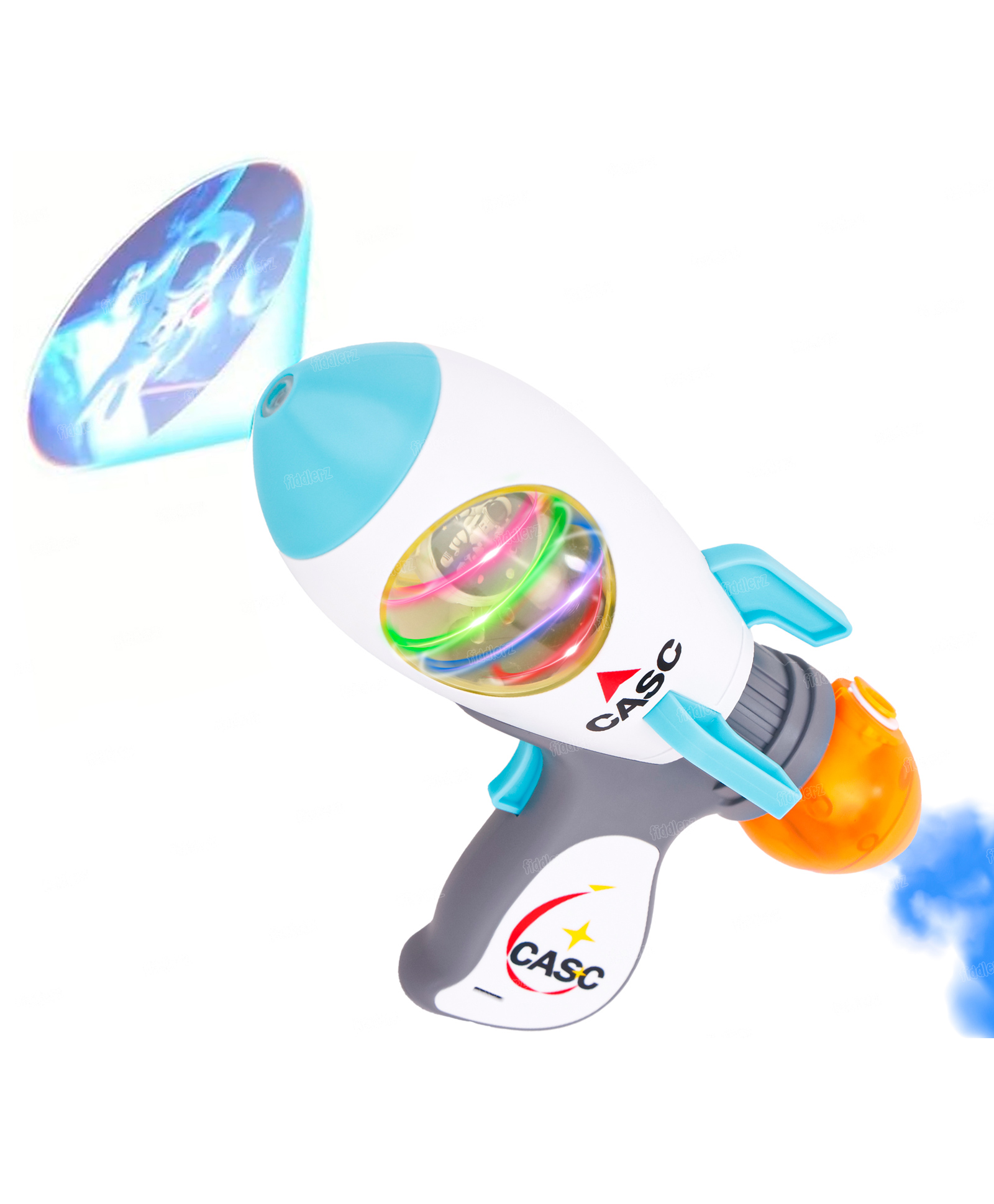 Fiddlerz Electric Rocket Projection Gun Toys with Colorful Lights & Music Eight Tone Gun,Birthday Gift for Boys and Girls-image-1