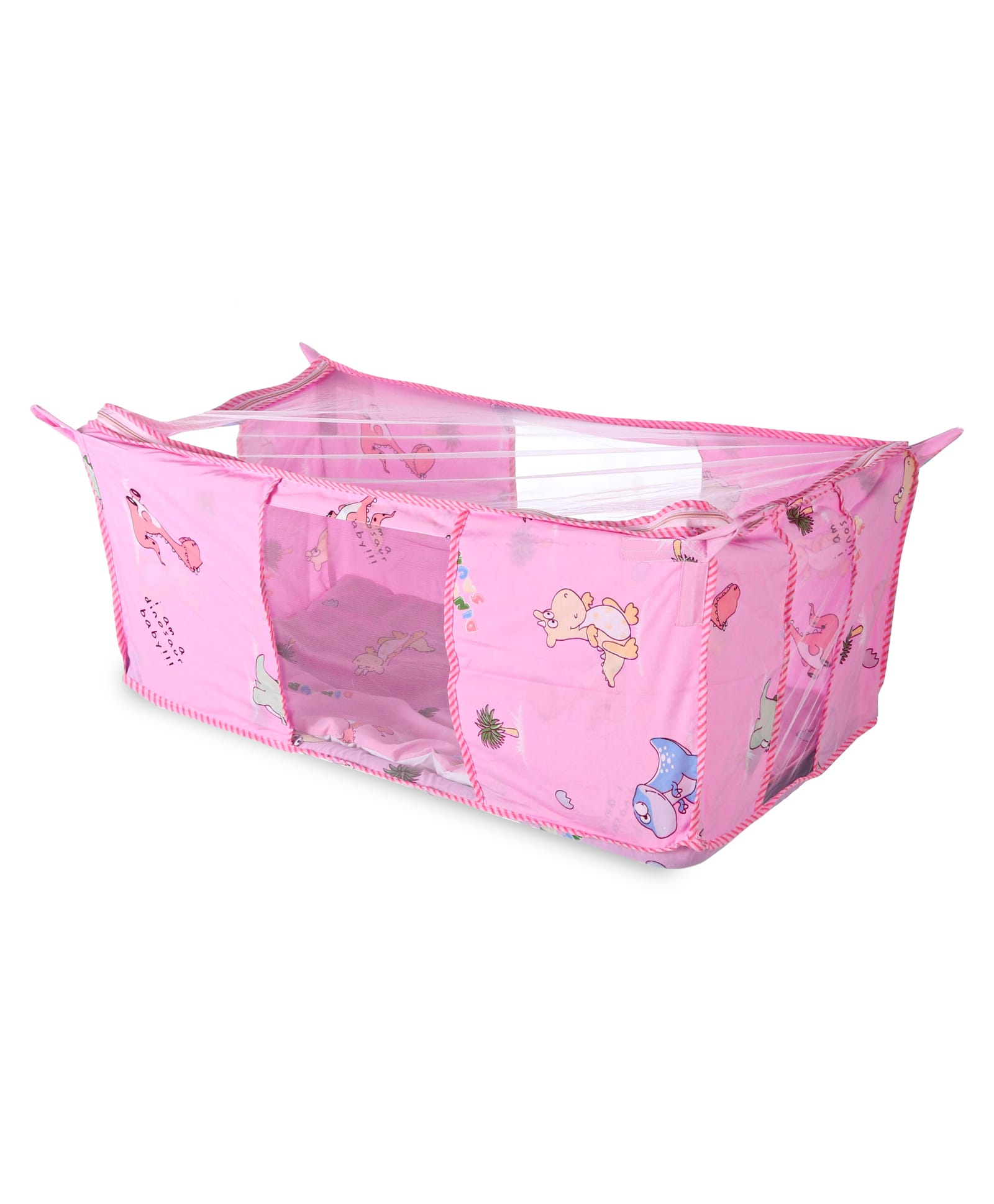 fab n funky Square Shaped Foldable Hamock with Dino Print - Pink-picture-20