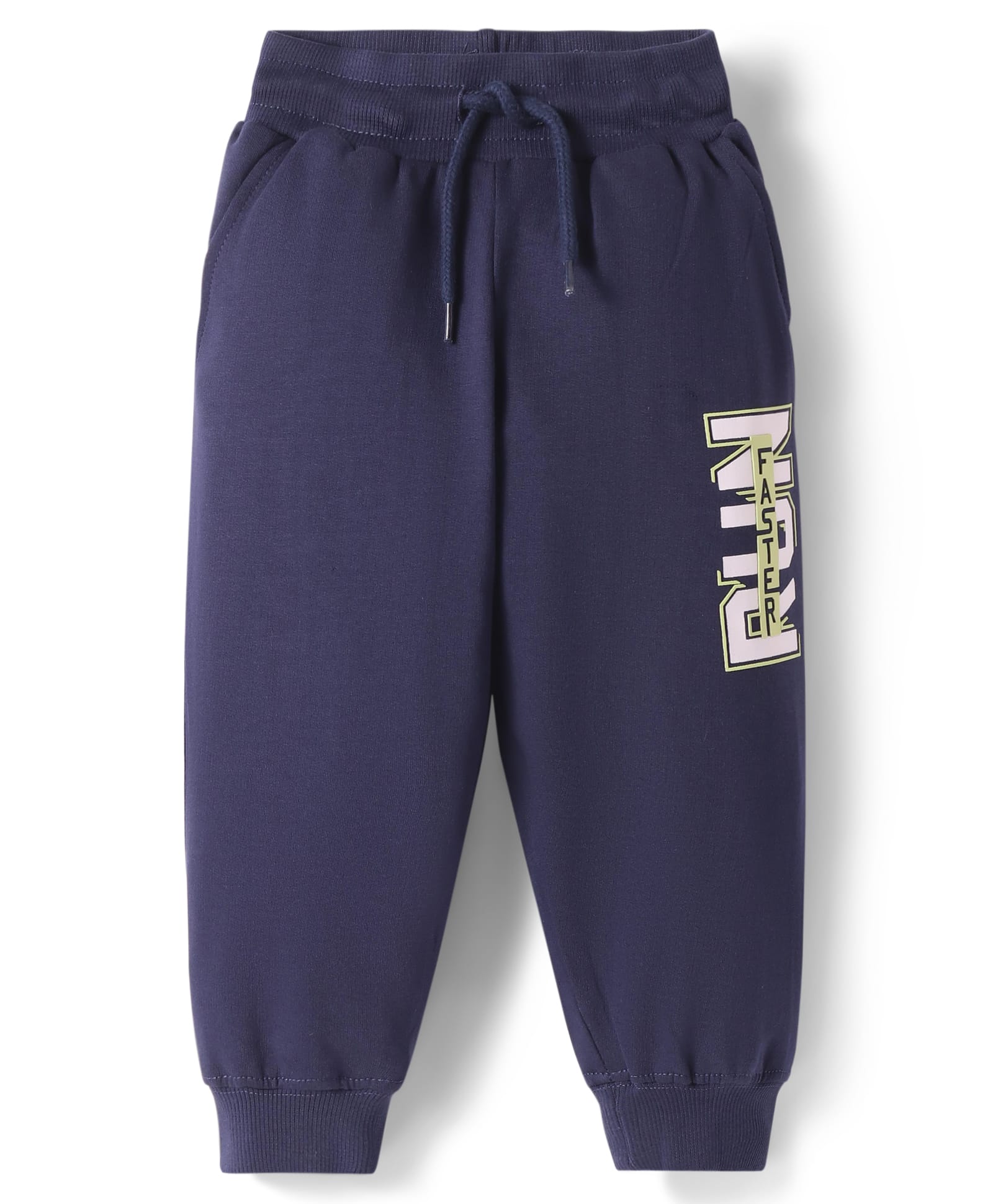 Taeko Looper Knit Full Length Lounge Pant with Text Print - Navy Blue-picture-37