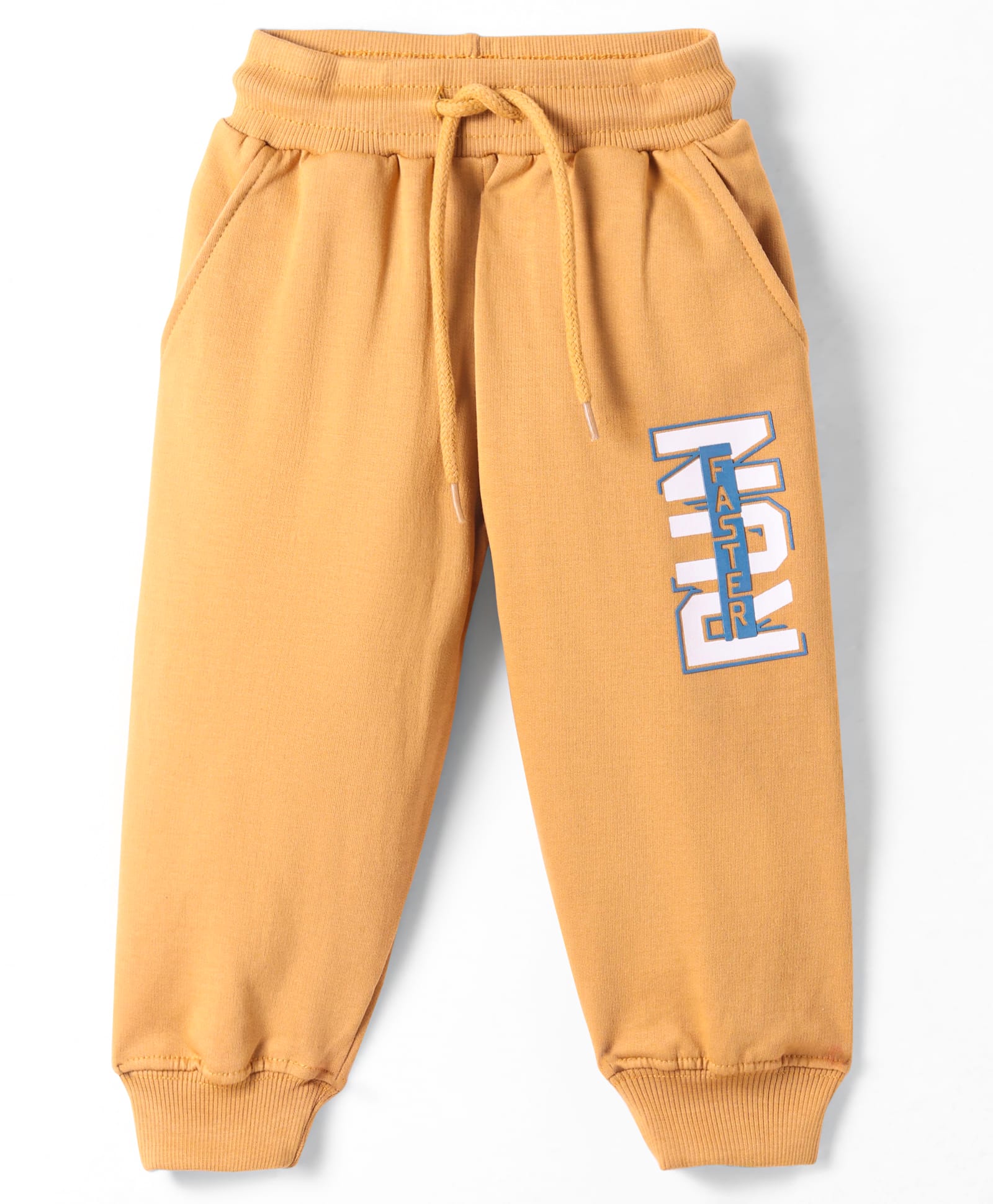 Taeko Looper Knit Full Length Lounge Pant with Text Print - Golden-picture-23