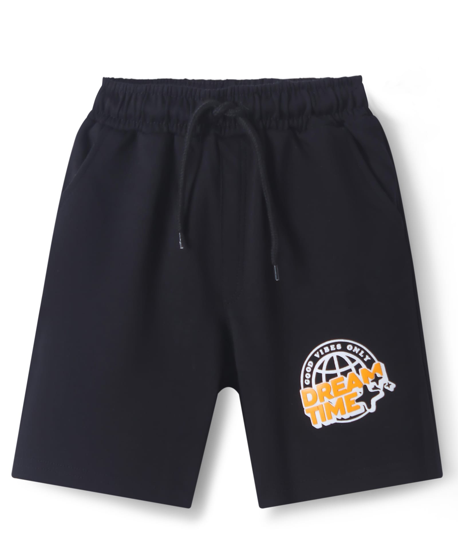 Taeko Single Jersey Knit Shorts With Dream Time Print - Black-image-37