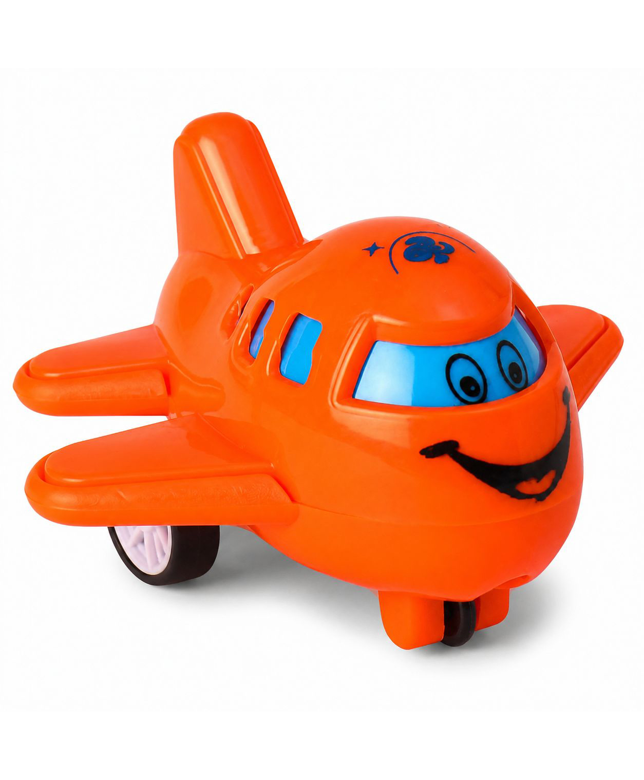 KiddyBuddy Pull Back Cartoon Aeroplane Toy - Red-image-1