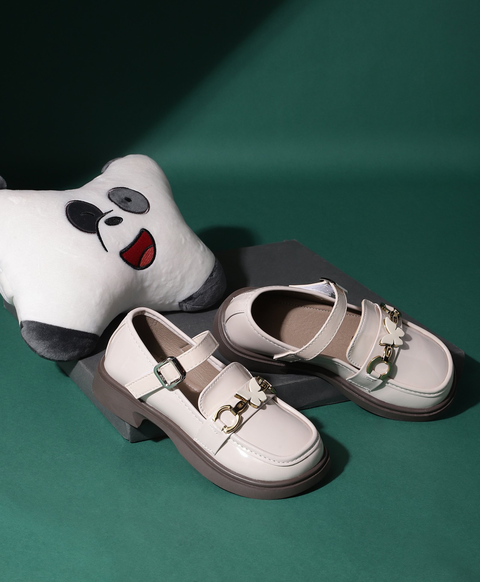 TRUFFLE COLLECTION Butterfly Metal Applique Detailed Ballerinas - Beige-picture-16