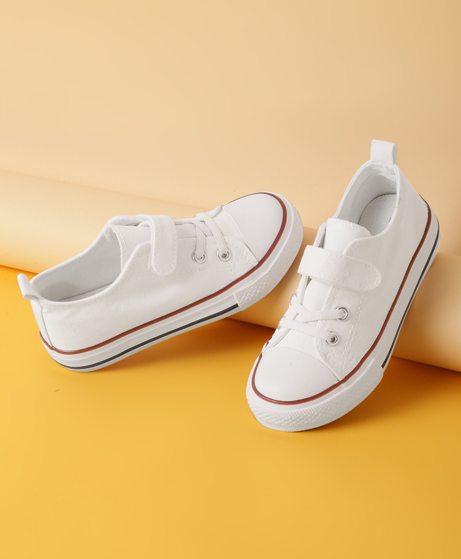 TRUFFLE COLLECTION Colour Blocked Velcro Closure Sneakers - White-picture-43