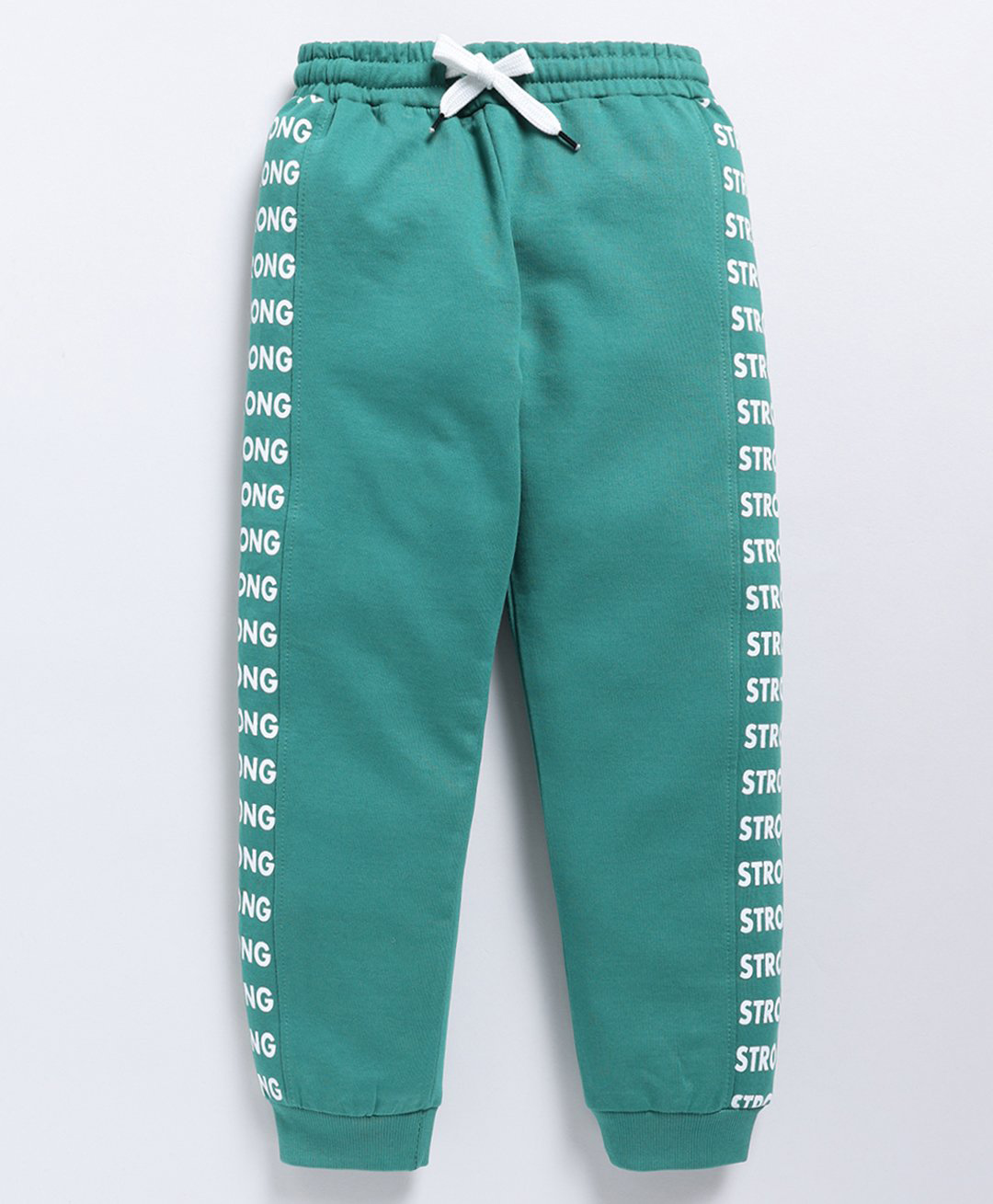 Kidcity Cotton Looper Typography Printed Joggers - Bottle Green-picture-10
