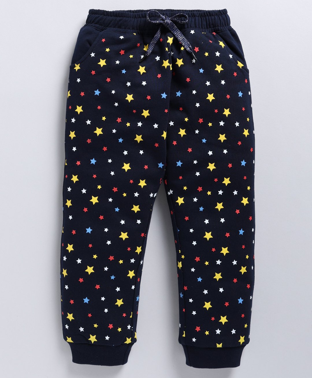Kidcity Cotton Looper Stars Printed Joggers - Navy Blue-image-48