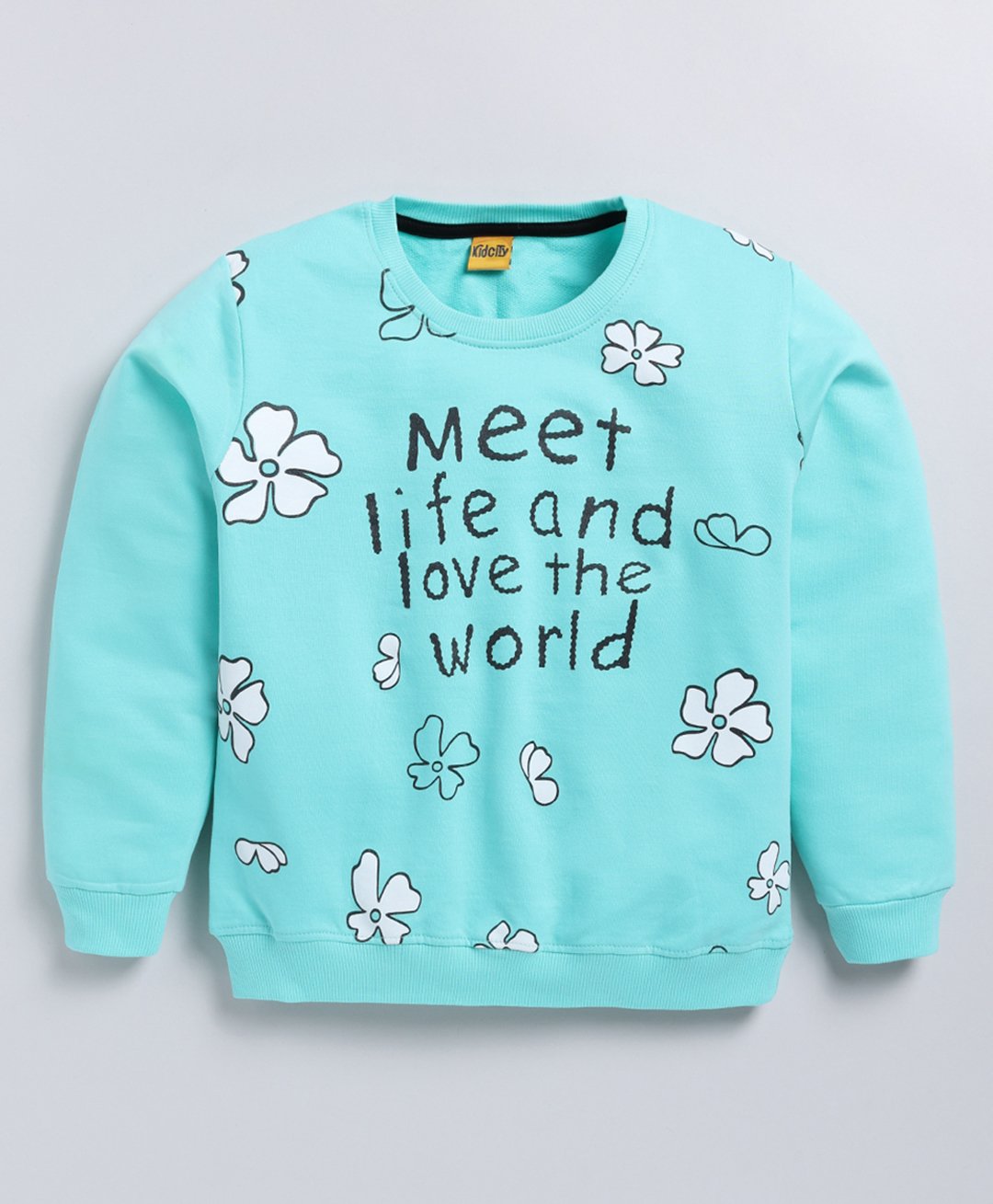 Kidcity Full Sleeves Typography Printed Sweatshirt - Green-image-35
