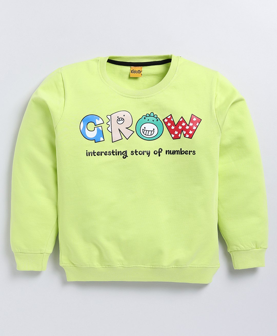 Kidcity Full Sleeves Typography Printed Sweatshirt - Mint Green-picture-19