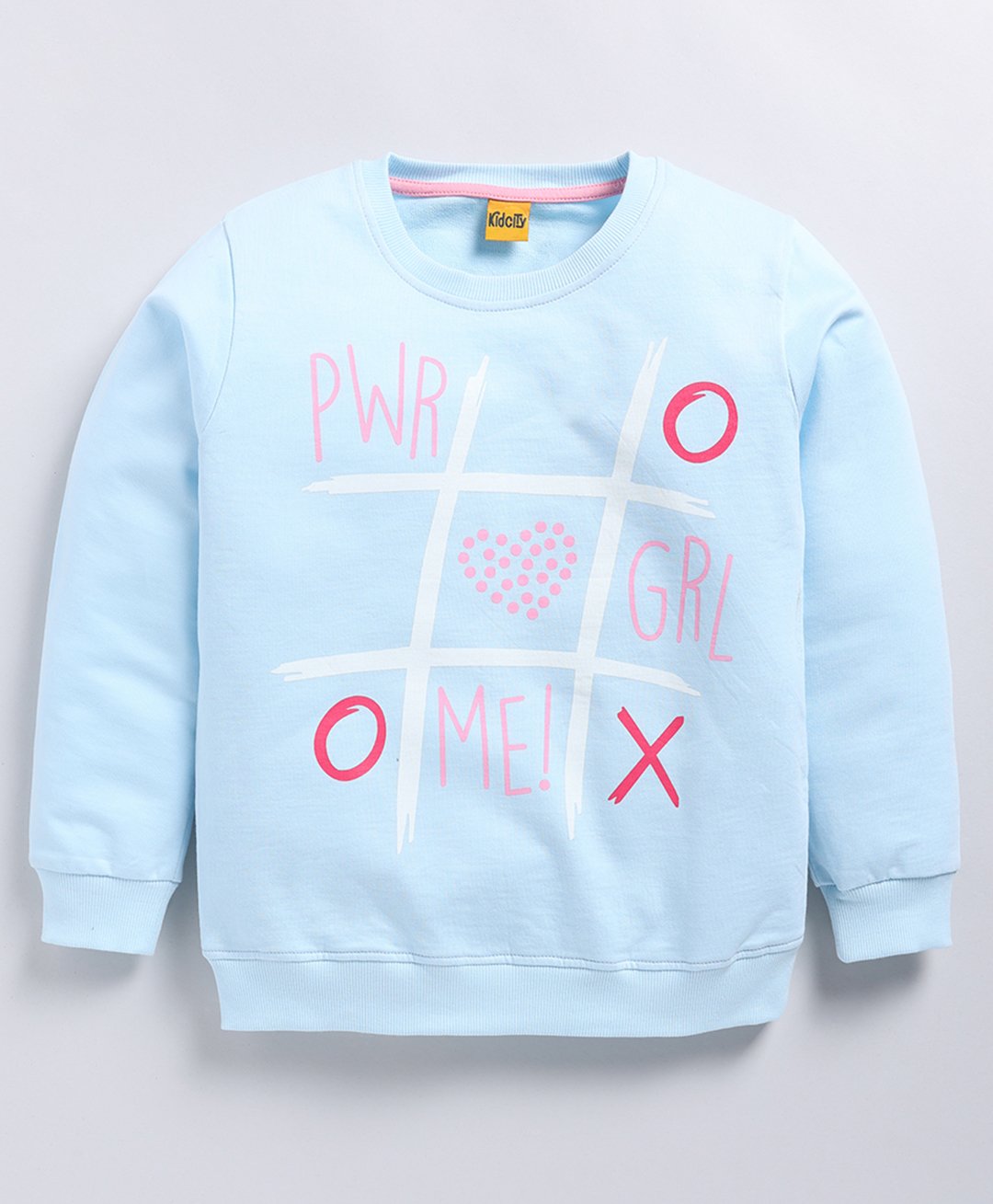 Kidcity Full Sleeves Typography Printed Sweatshirt - Sky Blue-picture-15