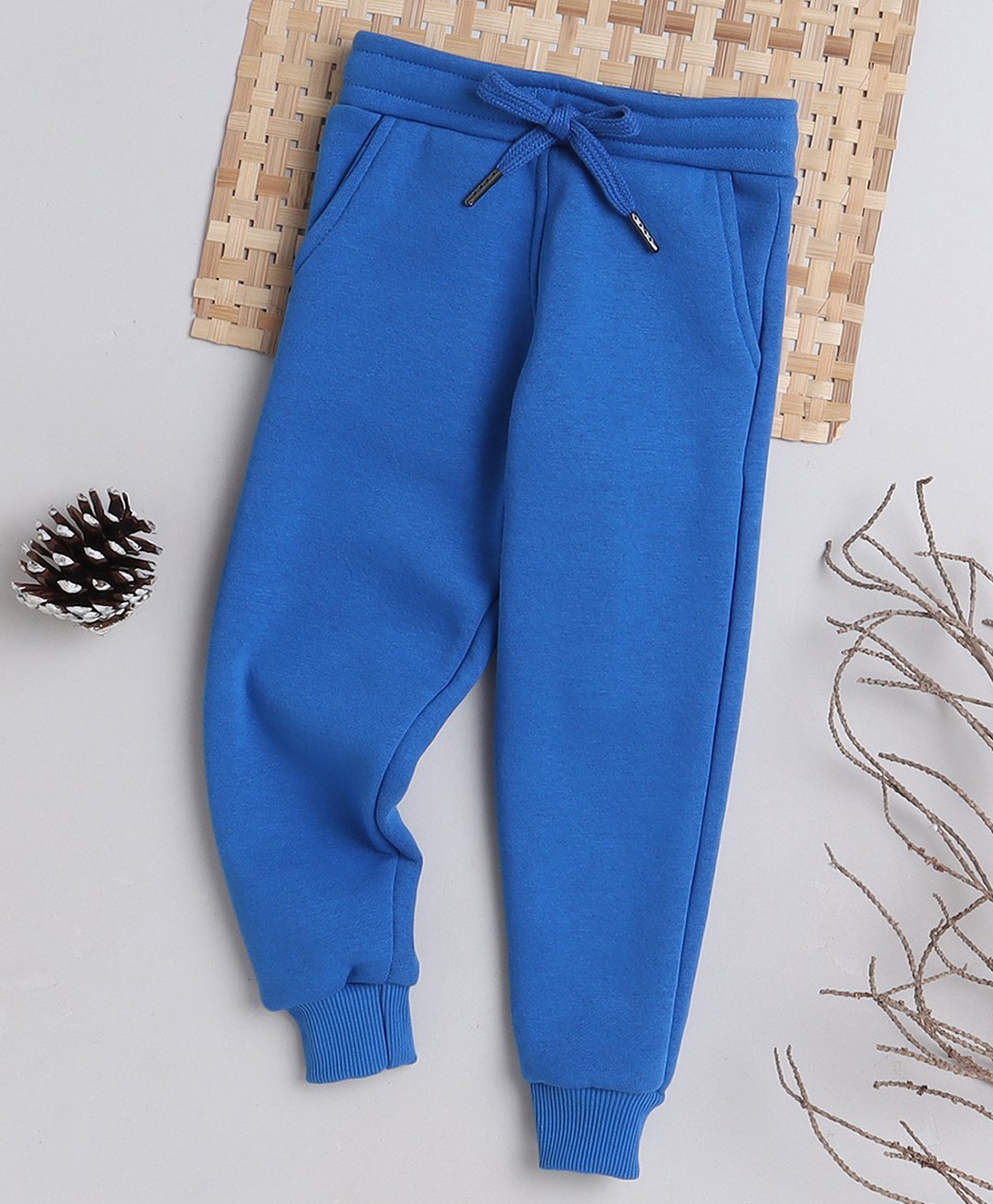 Knitting Doodles Fleece Solid Track Pants - Blue-image-39